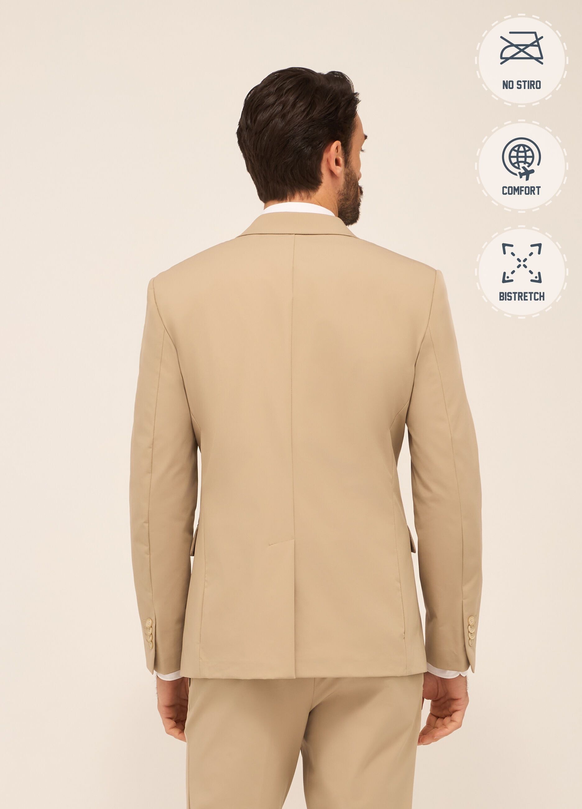 Blazer in tessuto stretch uomo_1