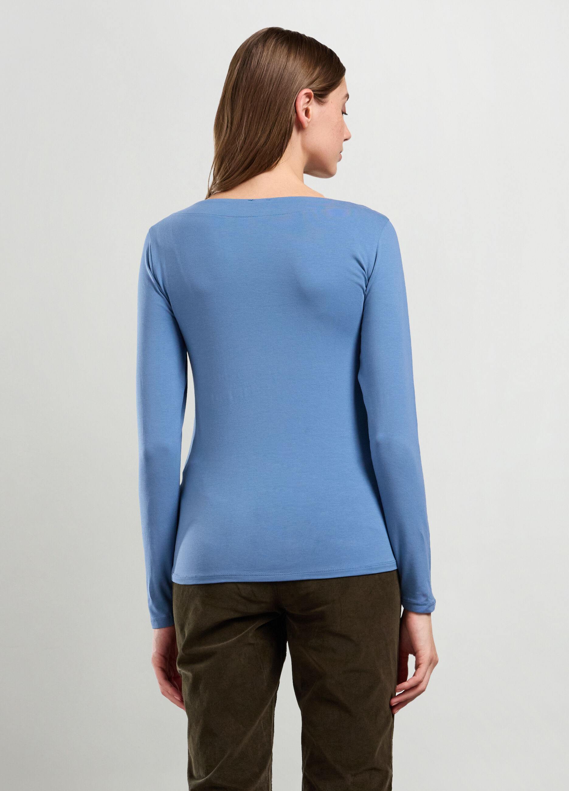 T-shirt in cotone stretch donna_1
