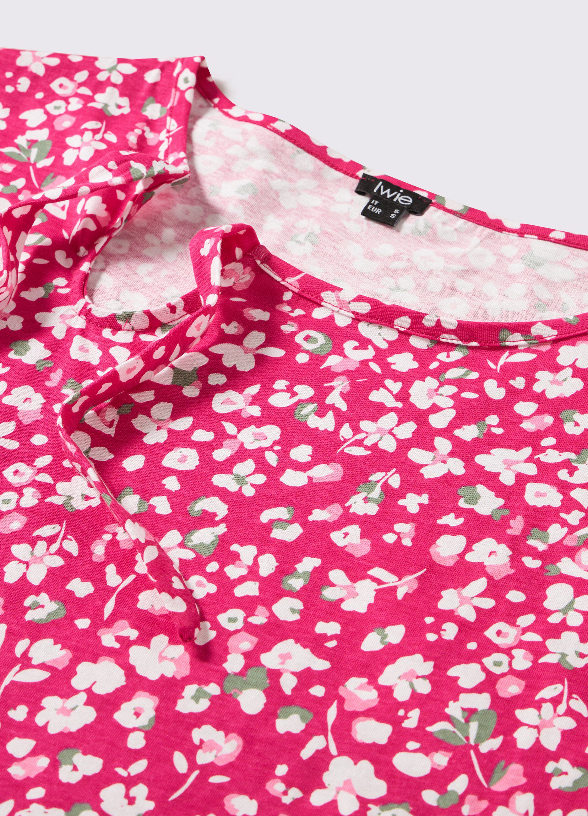 T-shirt in puro cotone con cut out donna_1