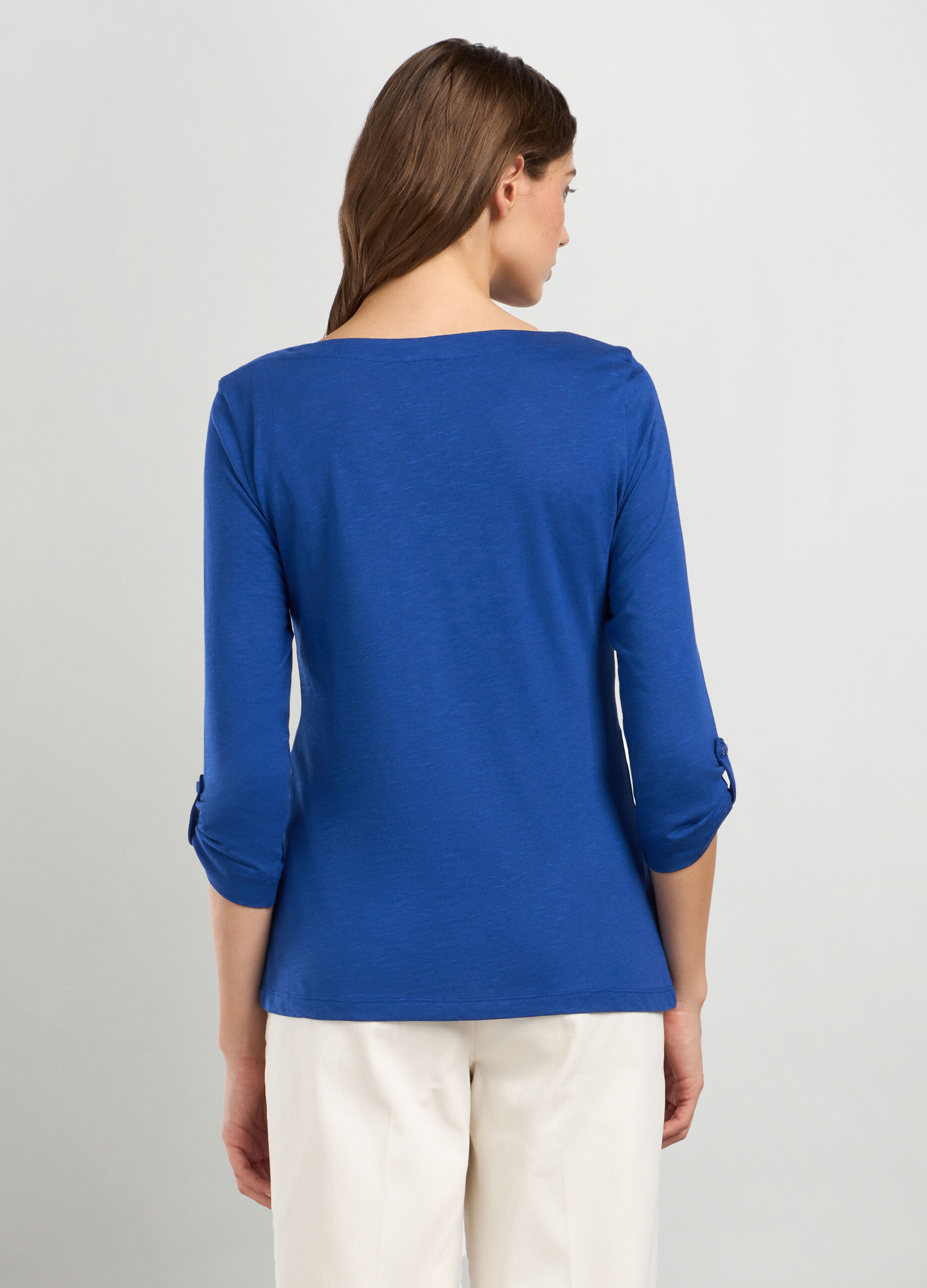T-shirt in jersey slub donna_1