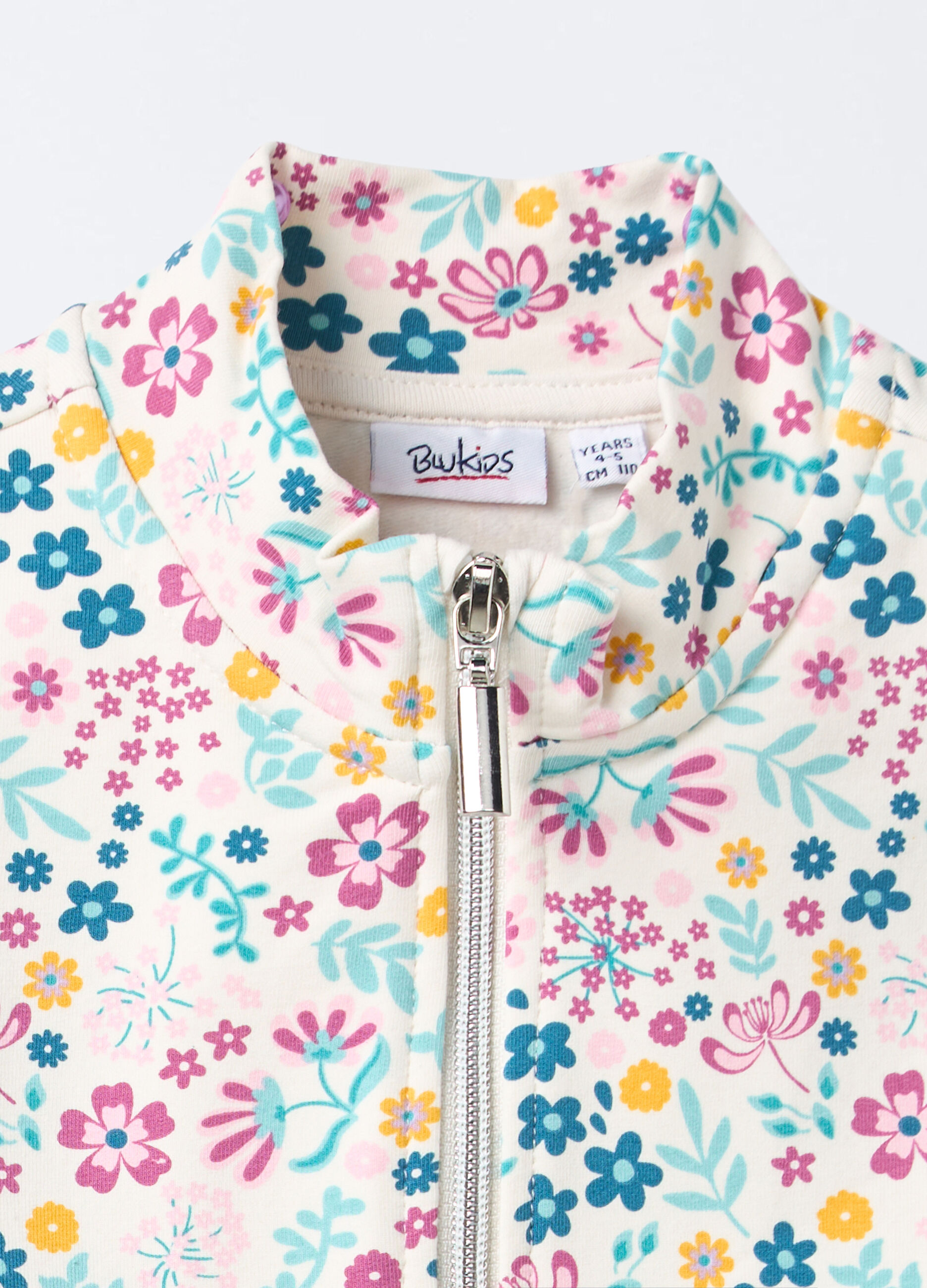 Felpa in cotone garzato stretch bambina_2