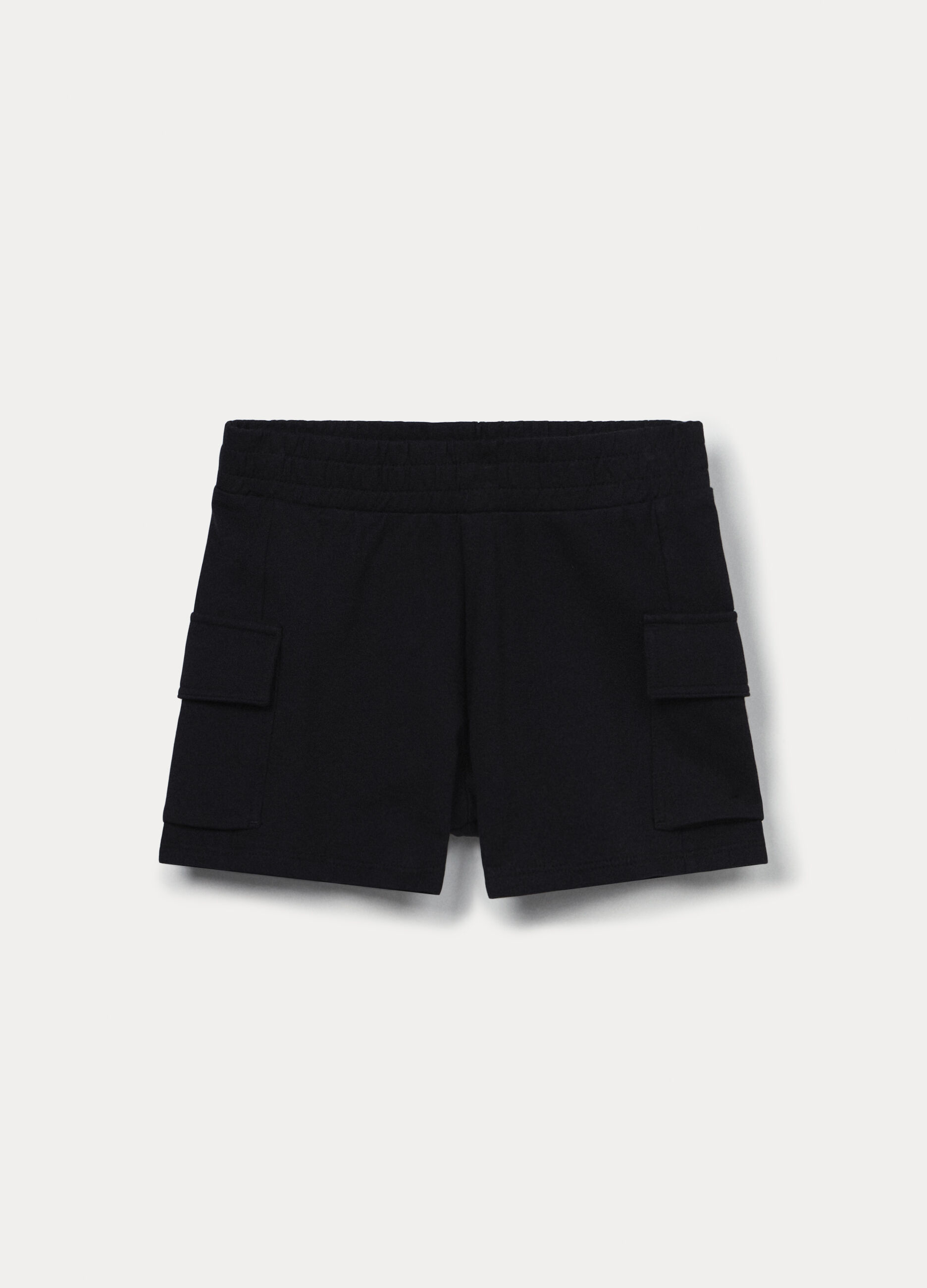 Shorts cargo in french terry di puro cotone ragazza_0