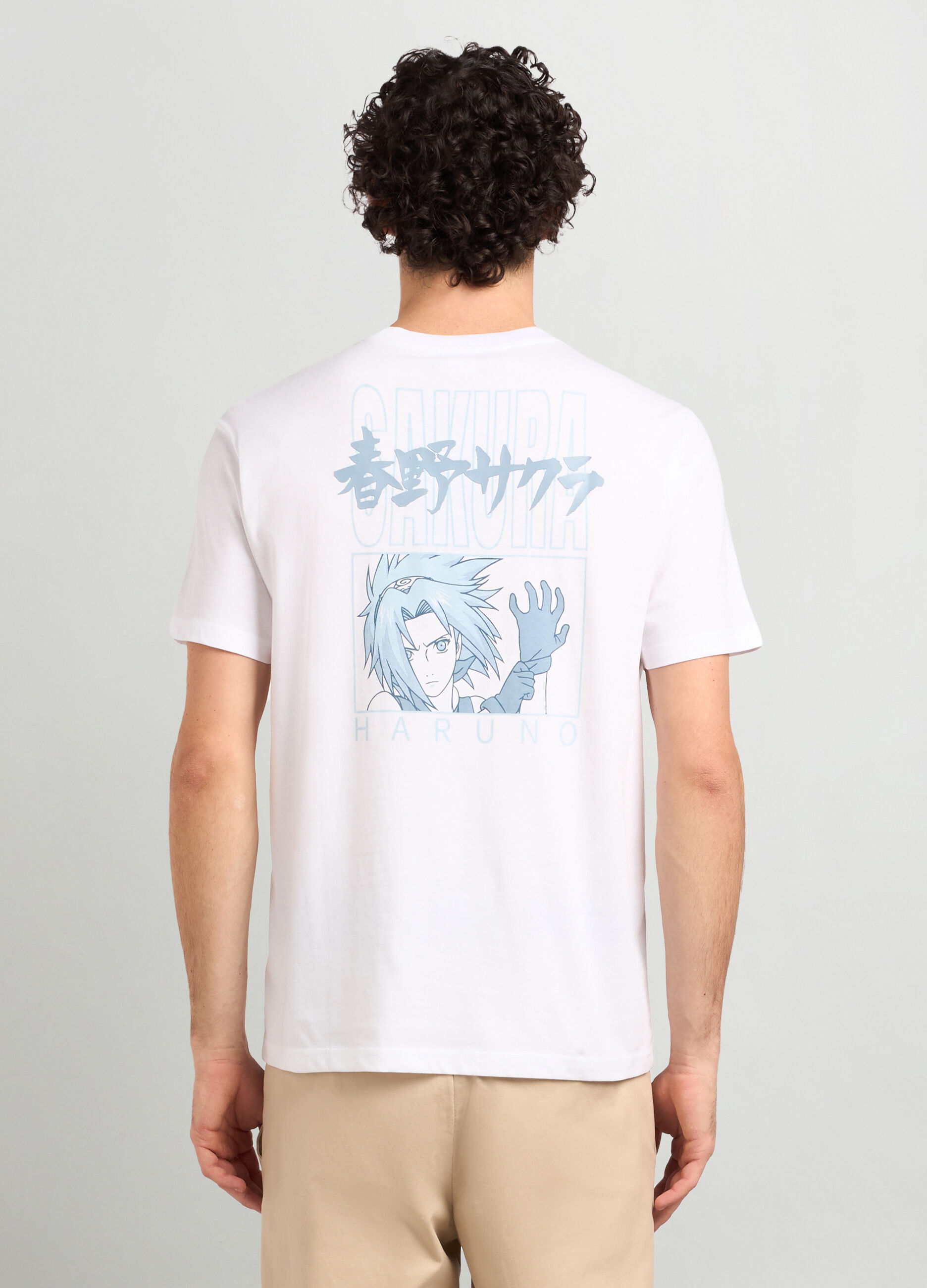 T shirt con stampa in puro cotone uomo