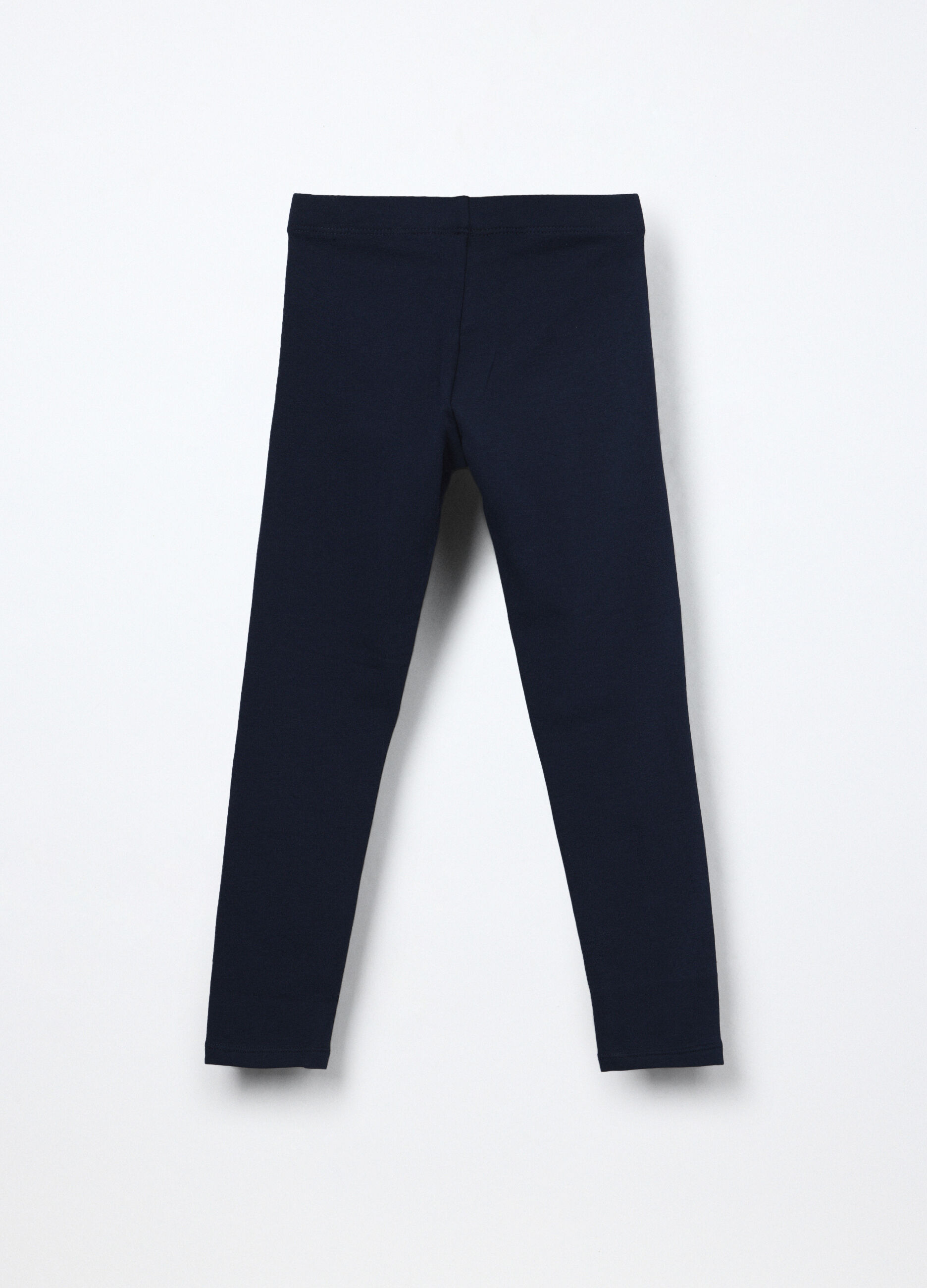 Leggings in french terry di cotone stretch bambina_1