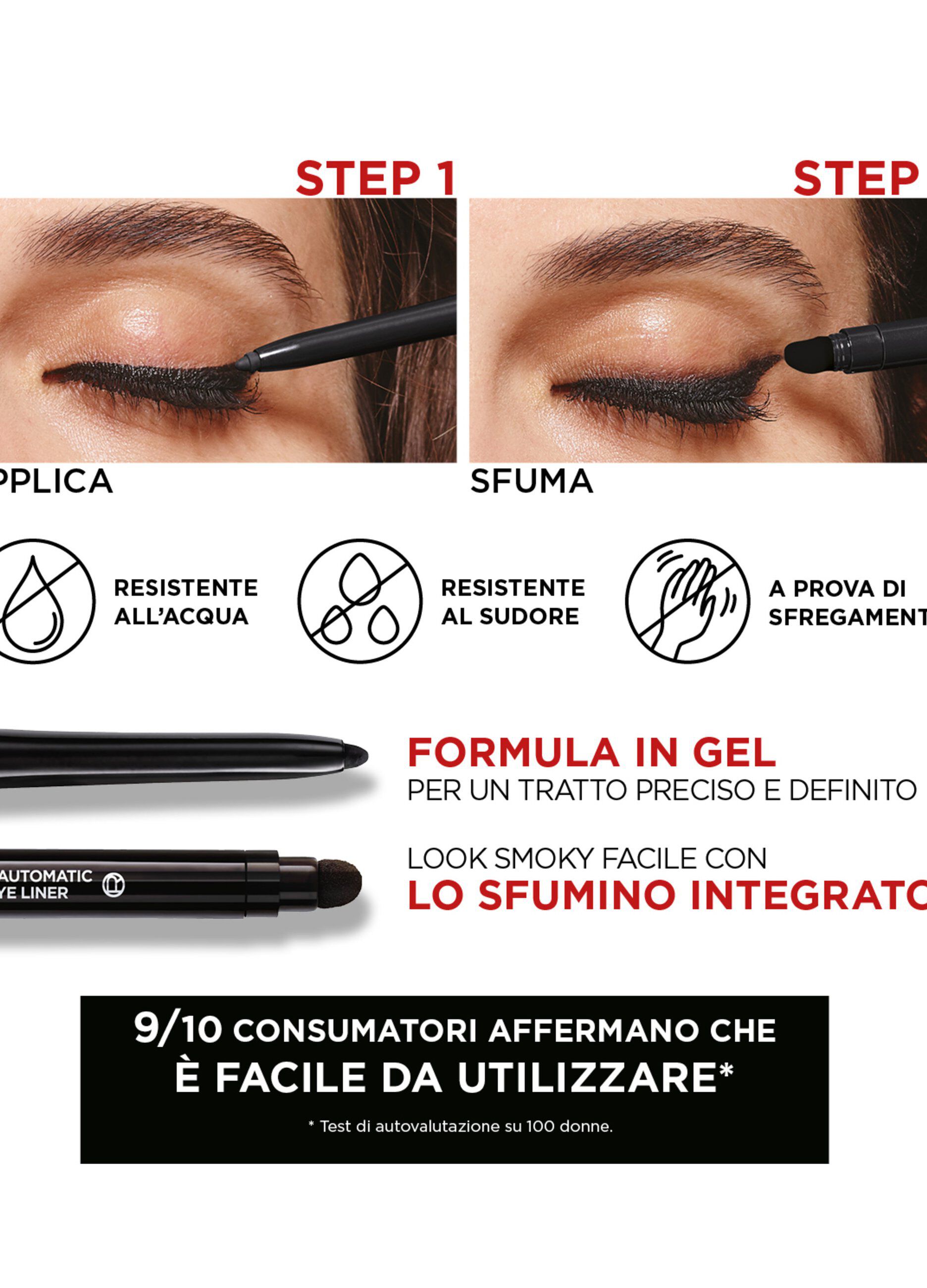 L'Oréal Paris Matita Automatica in Gel Infaillible 36H Grip Liner, Tratto Sfumabile a Lunga Tenuta, Waterproof, Formula in Gel, Tonalità: 04 Brown Denim.