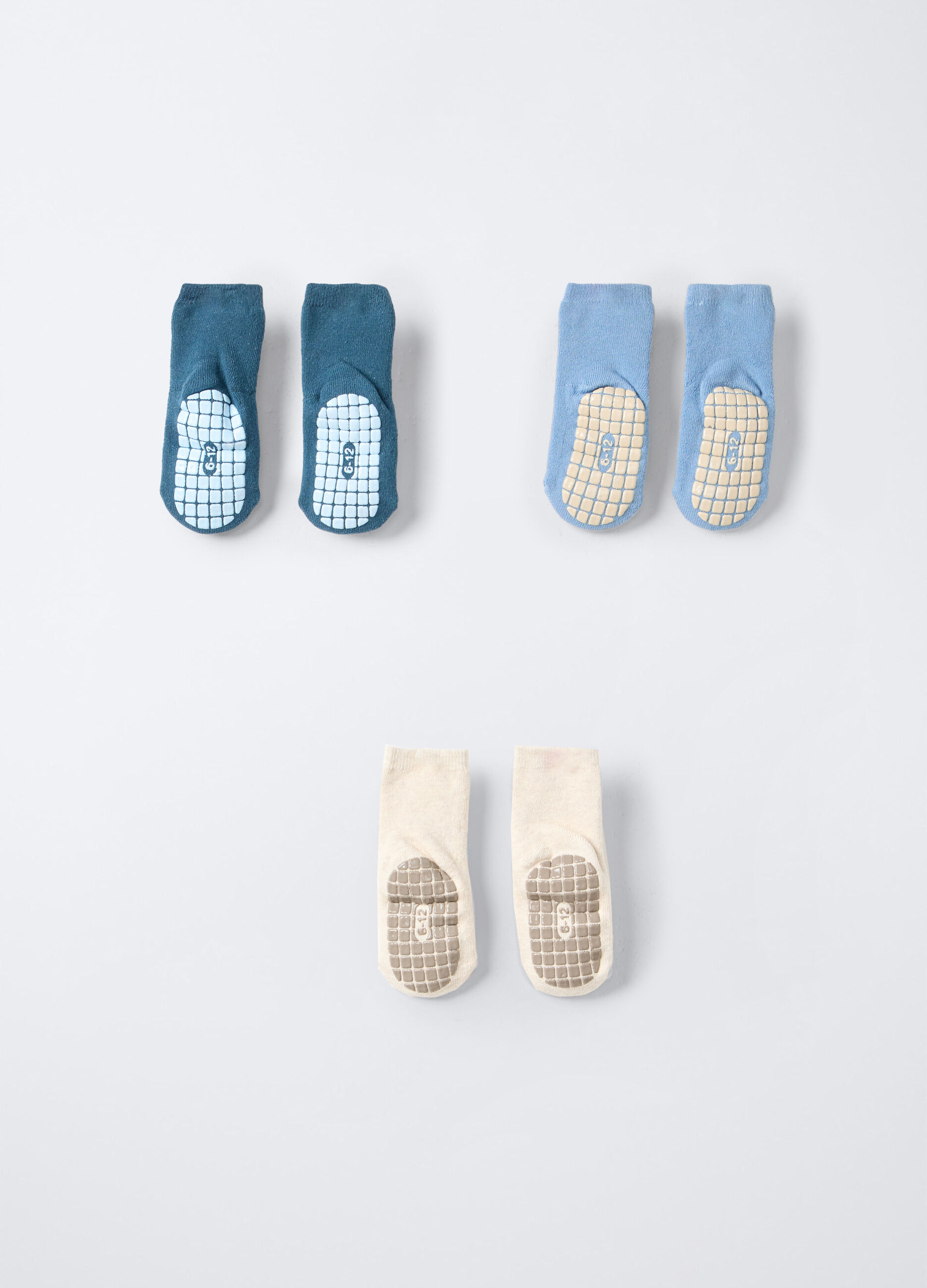Pack 3 calze antiscivolo in spugna misto cotone stretch _1