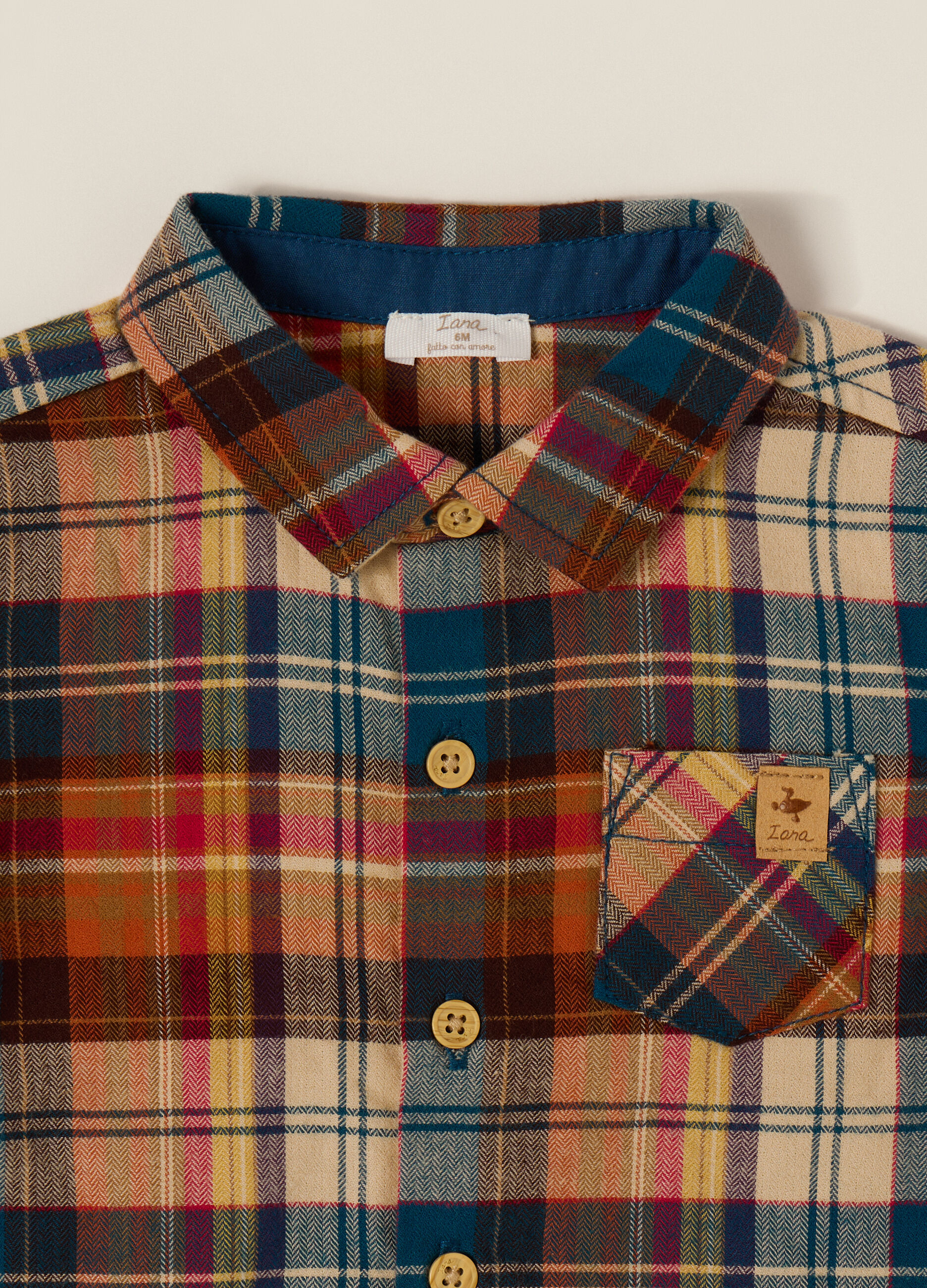 Camicia a quadri multicolor in flanella_3