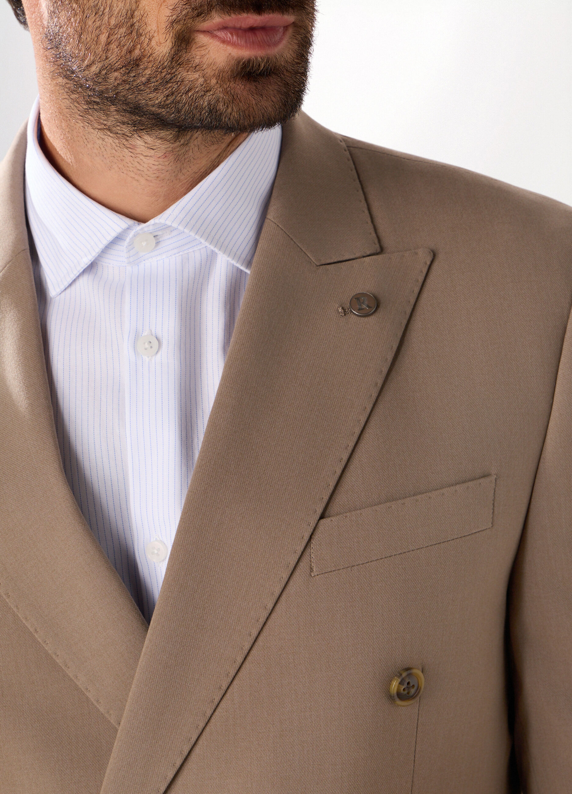 Blazer doppiopetto in twill stretch uomo_2
