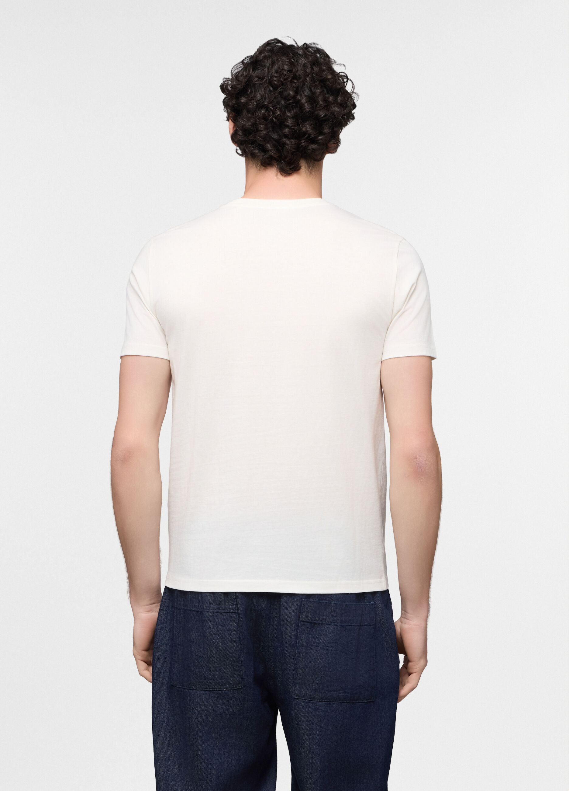 T-shirt in jersey di cotone con stampa uomo_1