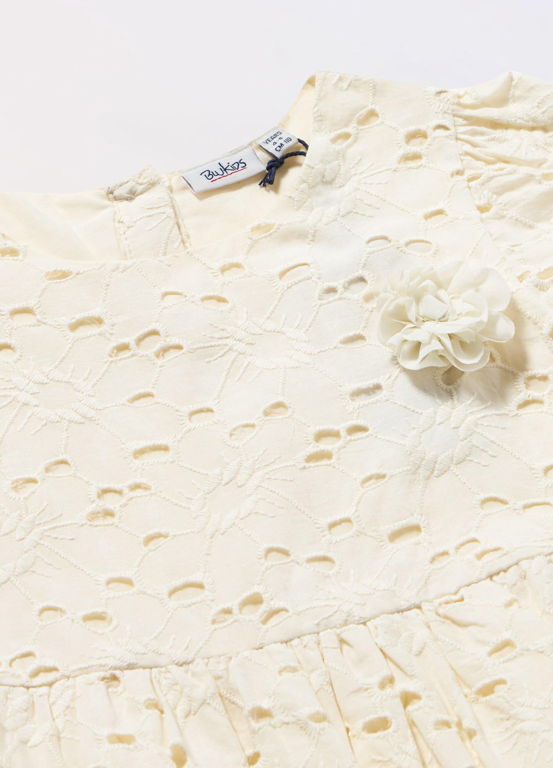 Vestito in puro cotone sangallo bambina_1