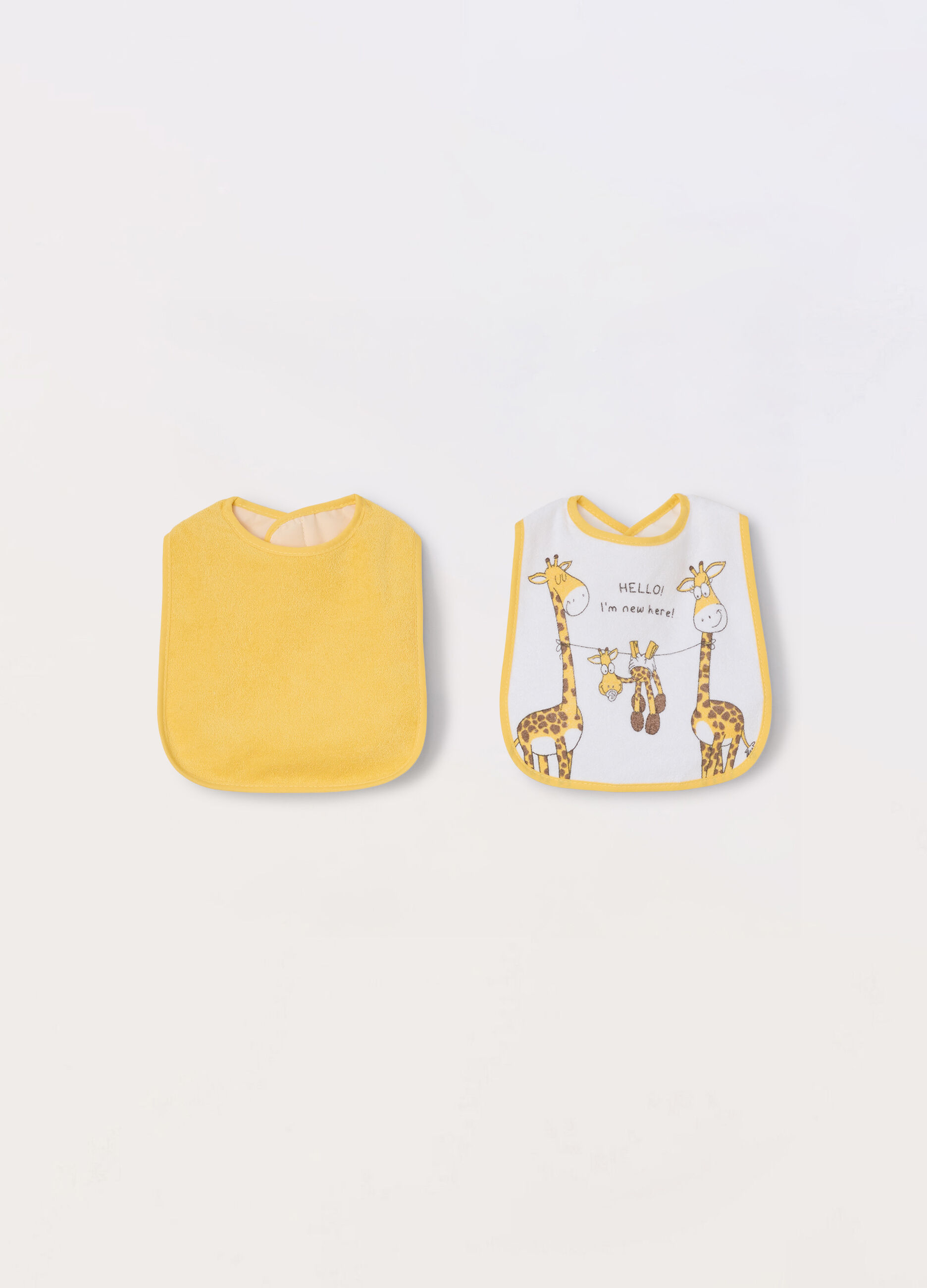 Pack 2 bavaglini in spugna di misto cotone neonato_0