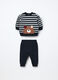 Jogging set in french terry di puro cotone neonato_0
