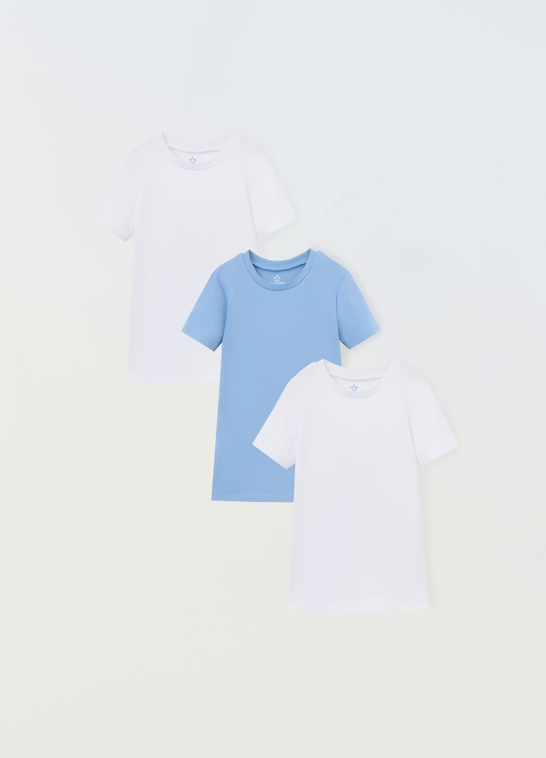 Pack 3 magliette intime in puro cotone bambino