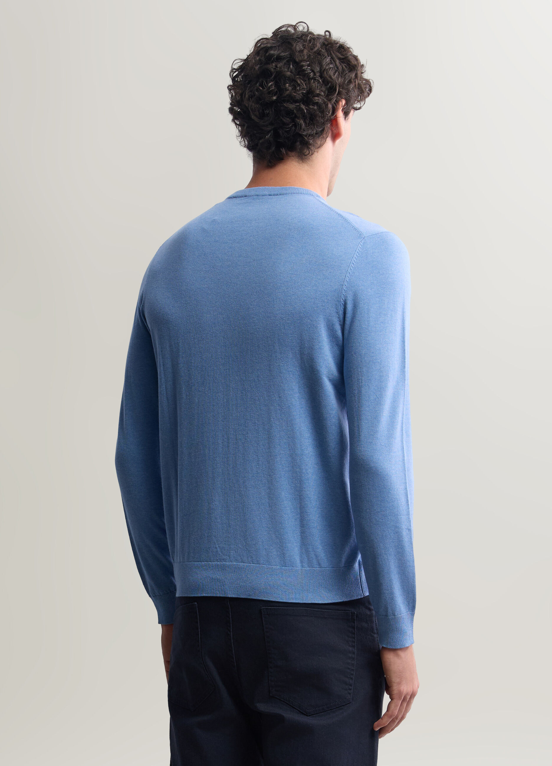 Maglione girocollo in misto cotone uomo