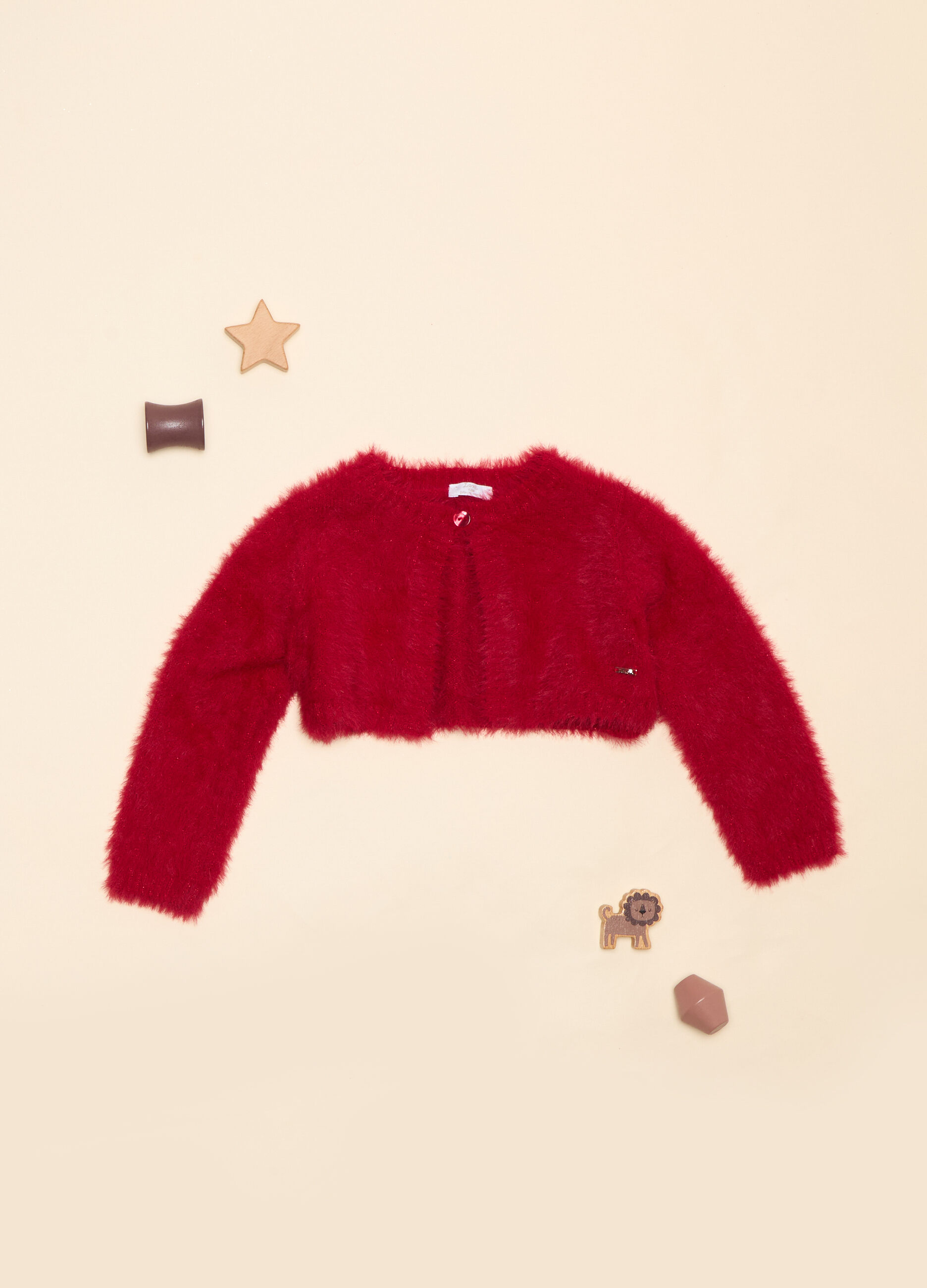 Cardigan effetto pelliccia