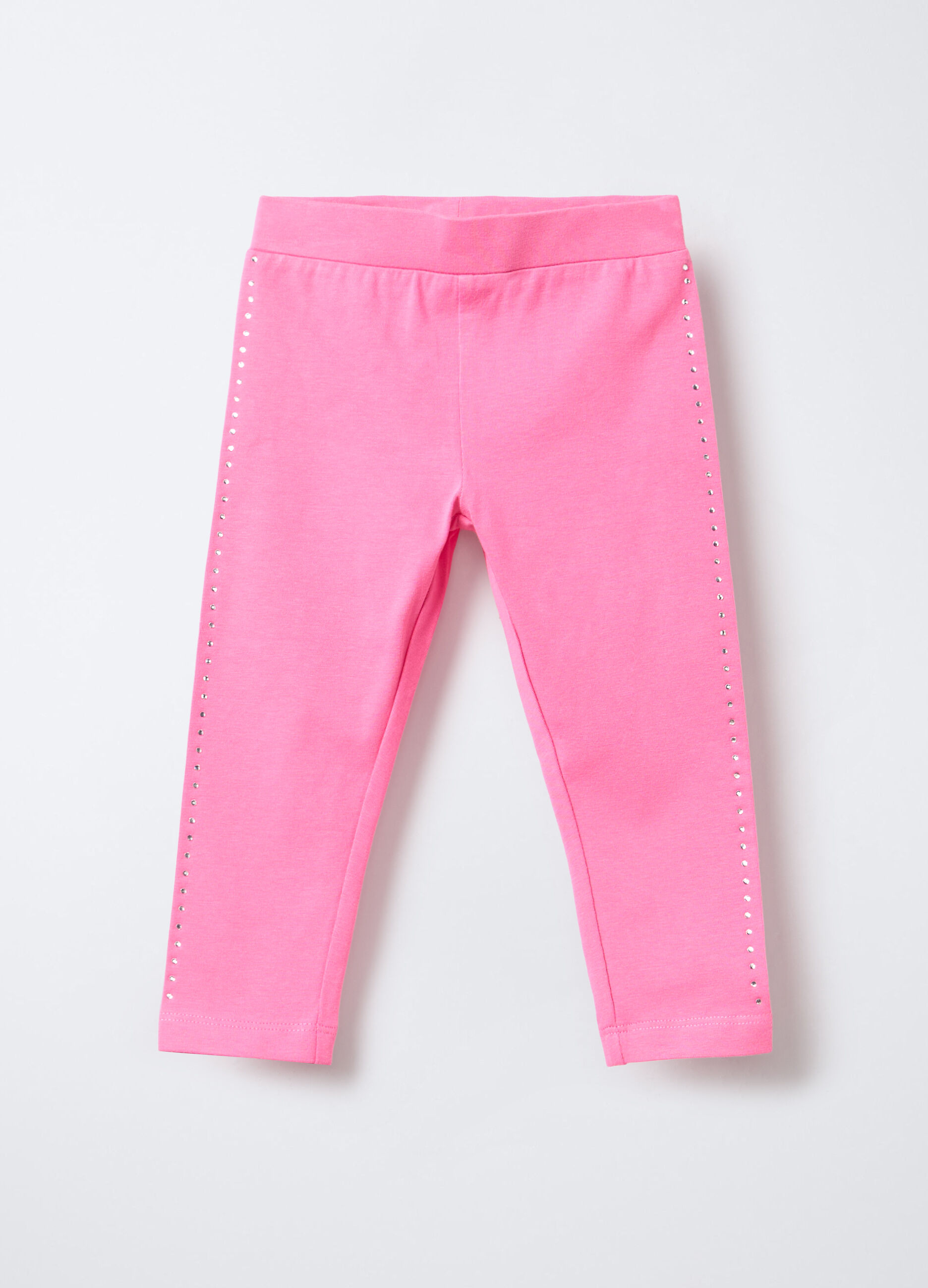 Leggings in jersey di cotone stretch bimba_0