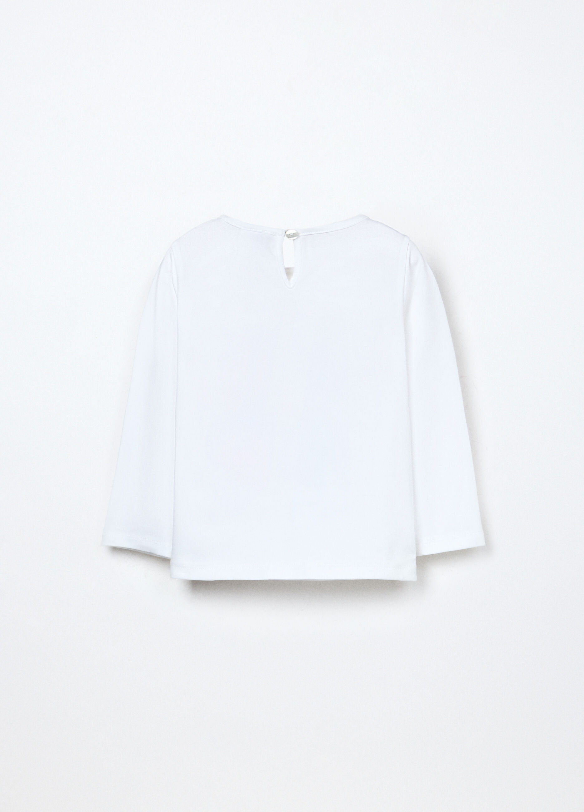 T-shirt in jersey di cotone stretch neonata_1