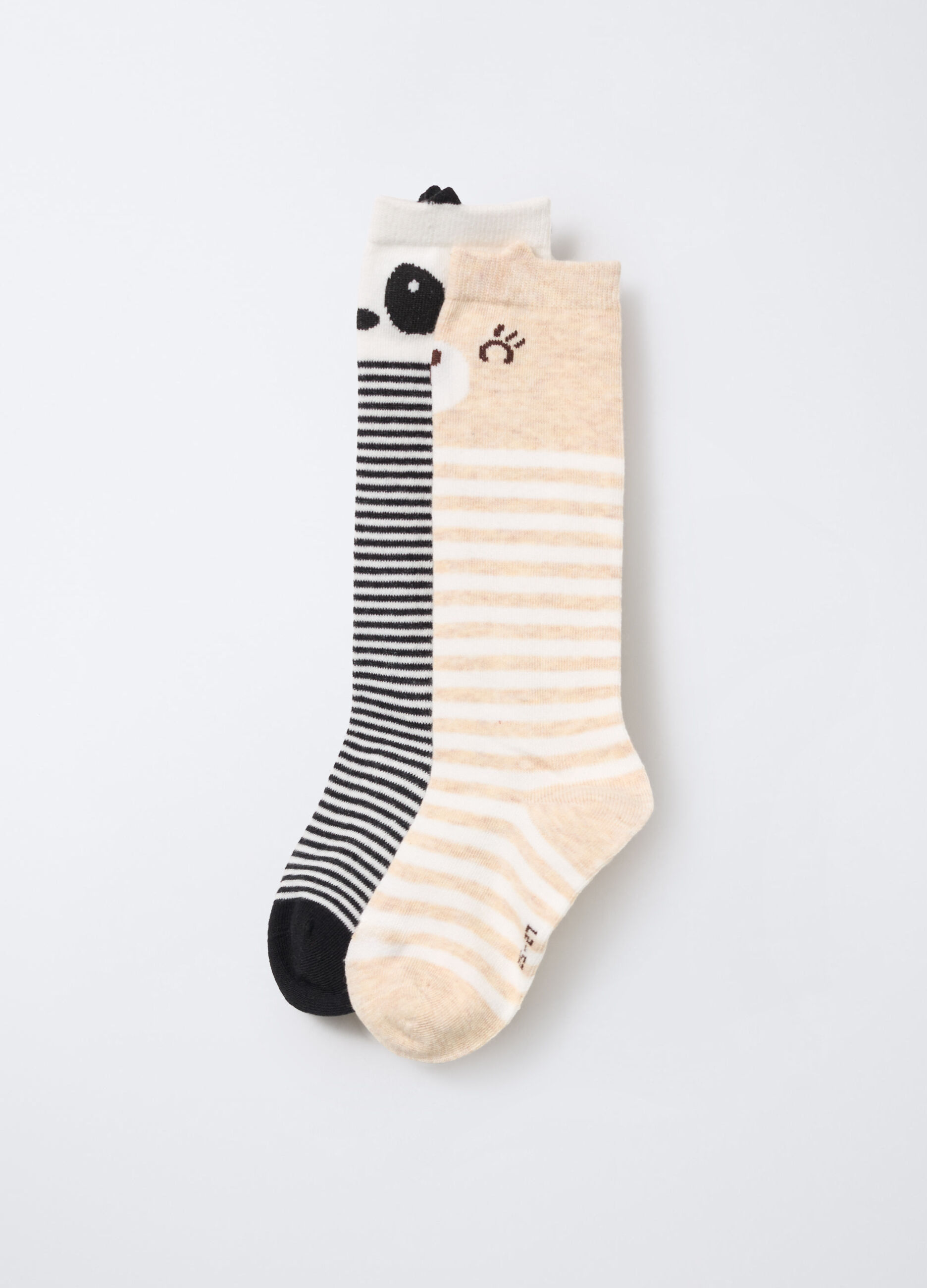 Pack 2 calze lunghe misto cotone stretch bambina_0