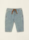Pantaloni a righe in misto cotone, viscosa e lyocell da neonato regular fit_0
