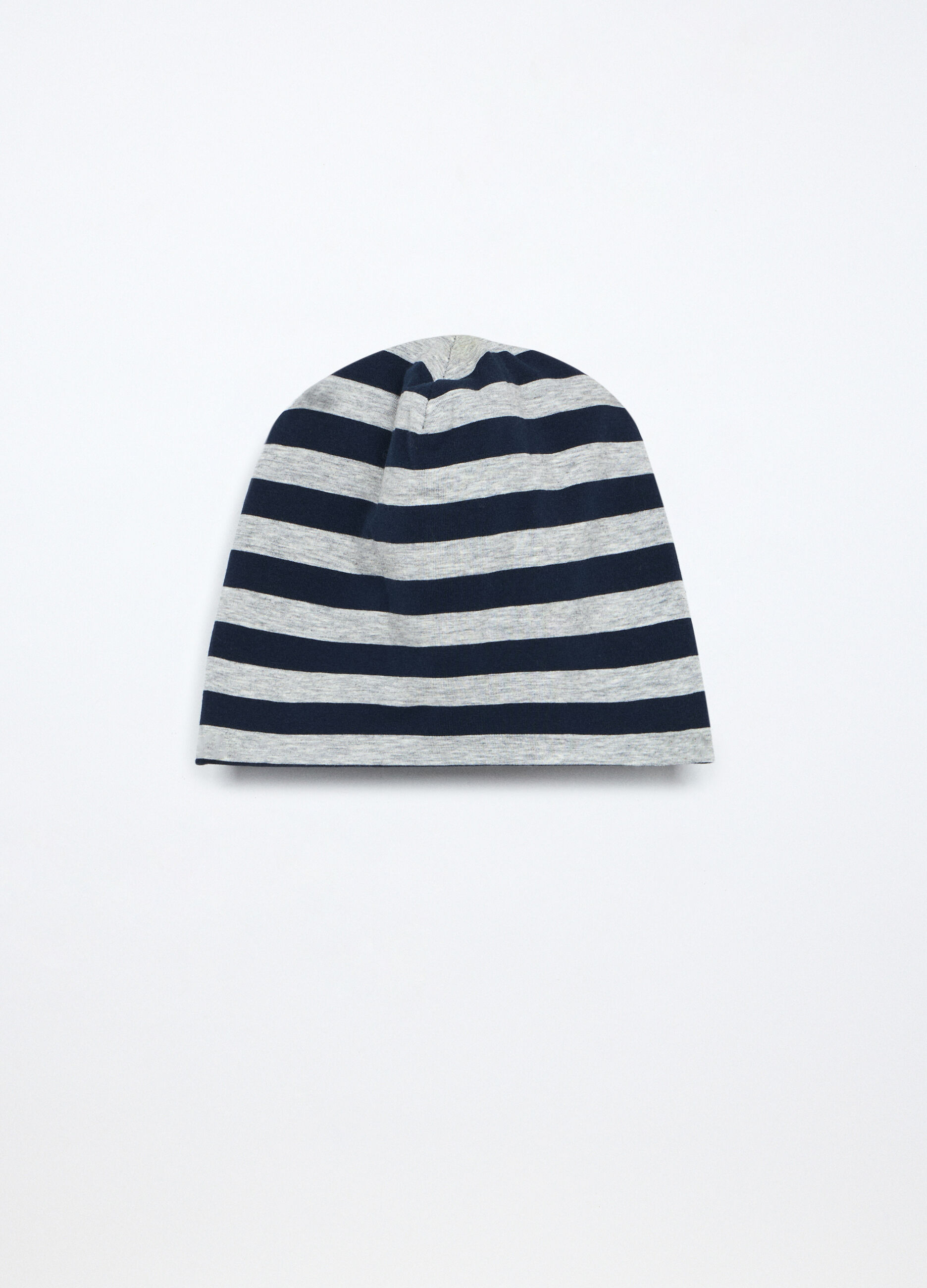 Berretto in cotone stretch a righe_0