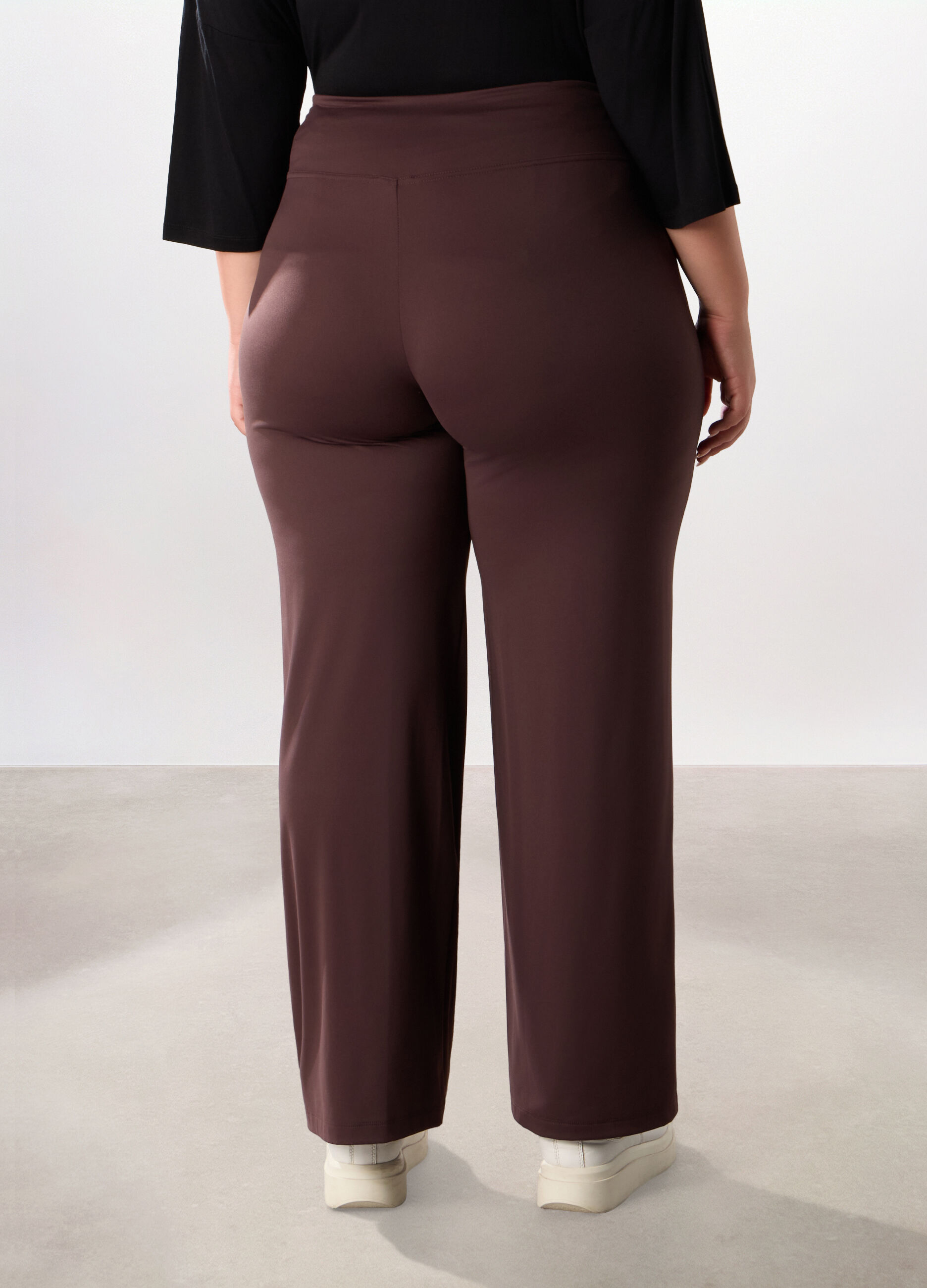Pantaloni in interlock stretch donna curvy_1