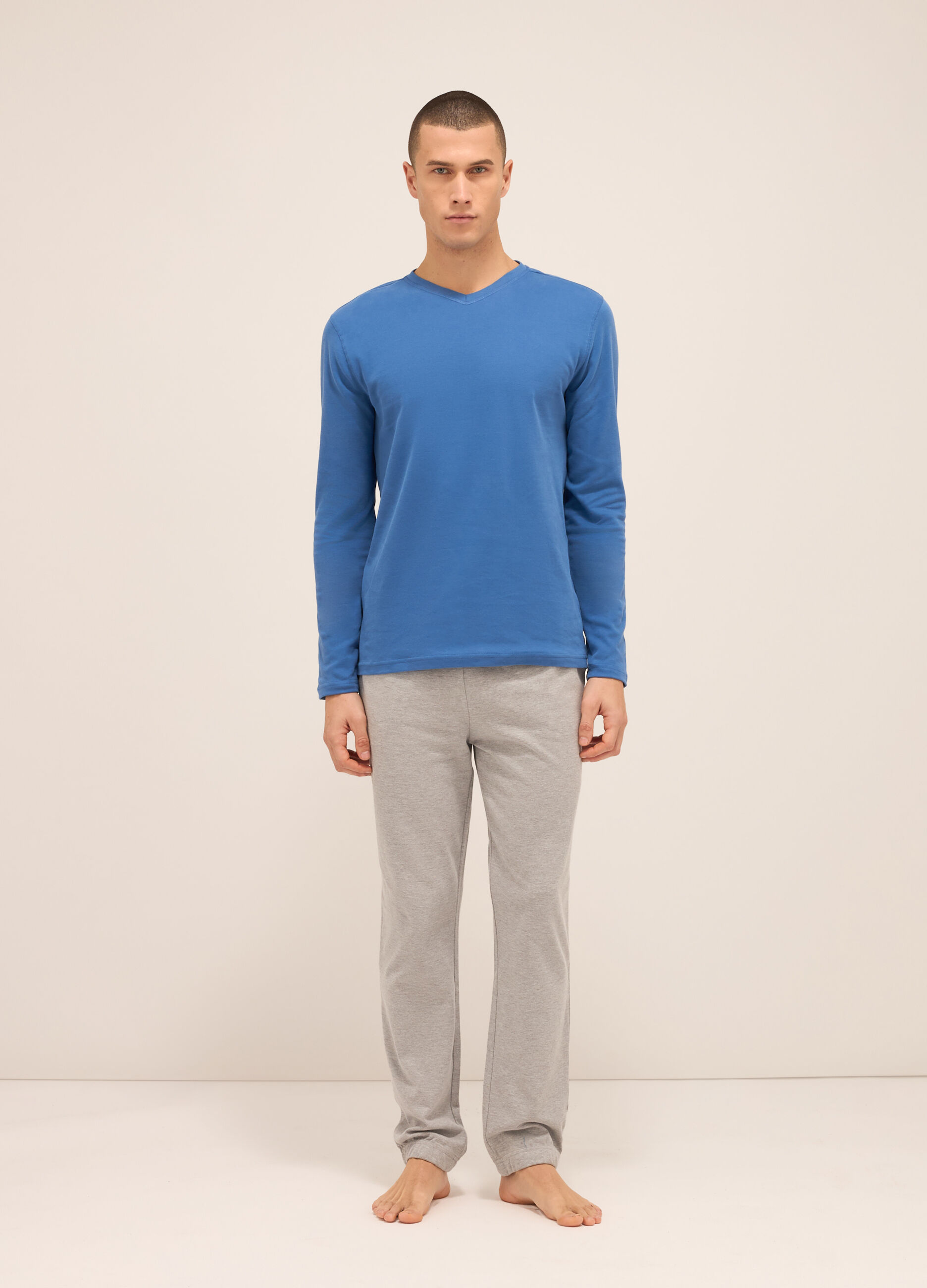 Pantaloni del pigiama in puro cotone uomo_0