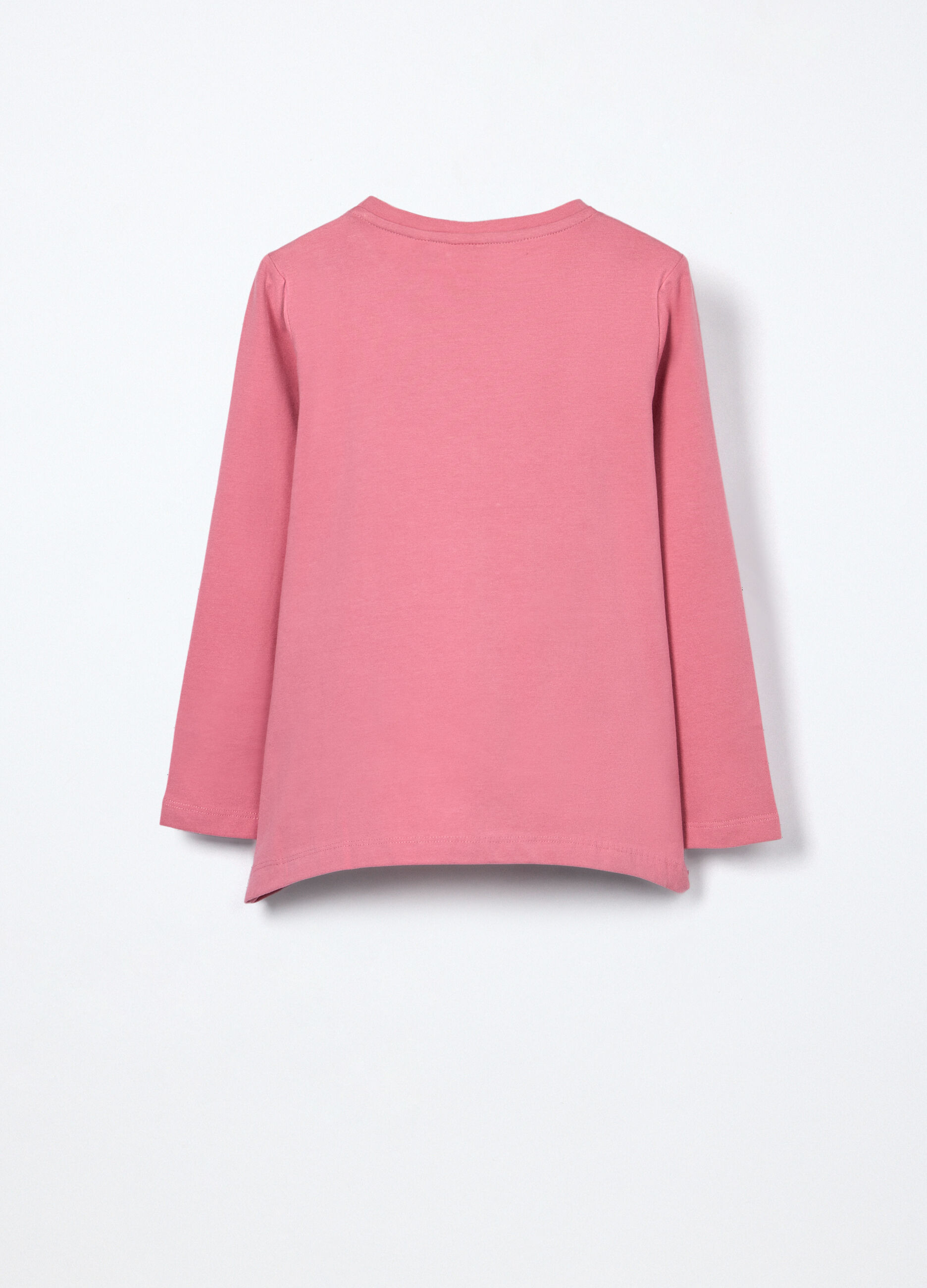 T-shirt in jersey di cotone stretch bambina_1
