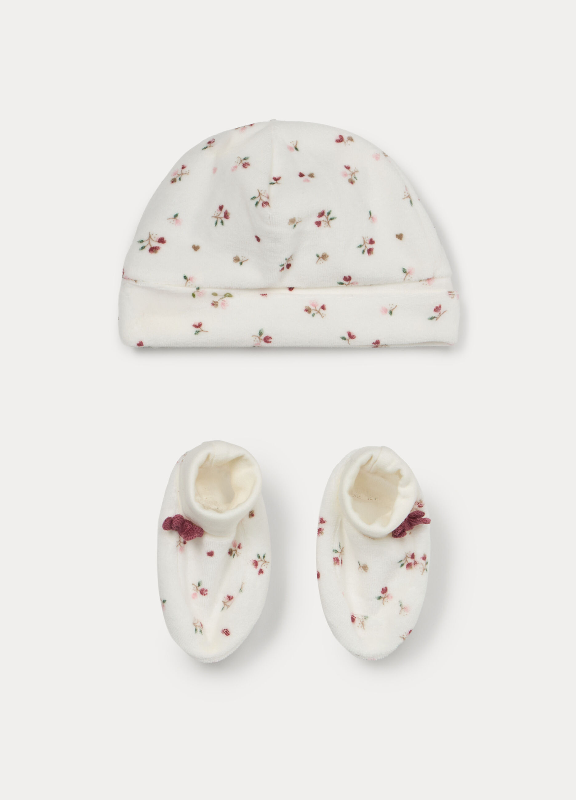 Set in puro cotone velour neonata_0