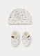 Set in puro cotone velour neonata_0