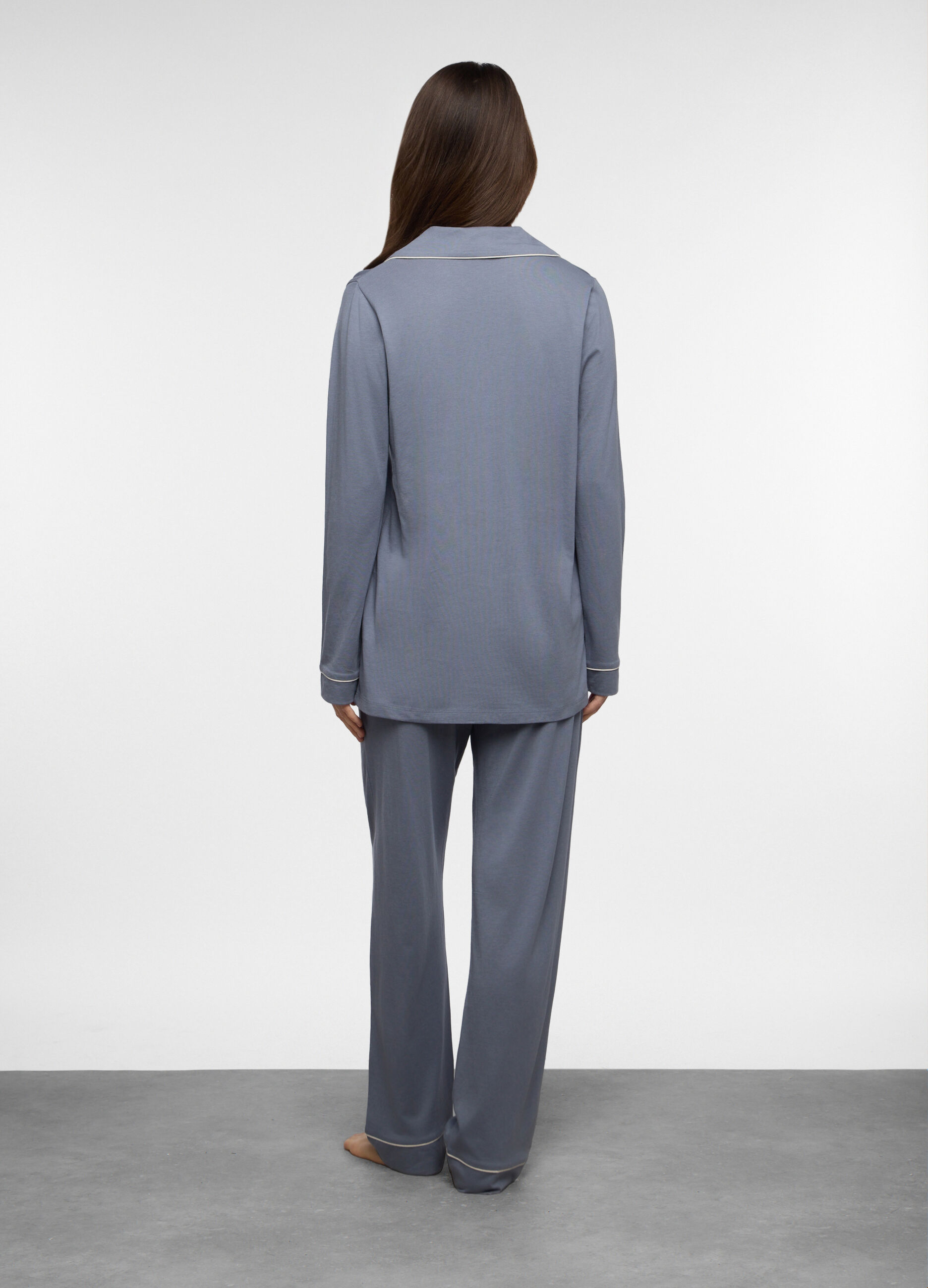 Pantaloni in cotone misto modal donna_1