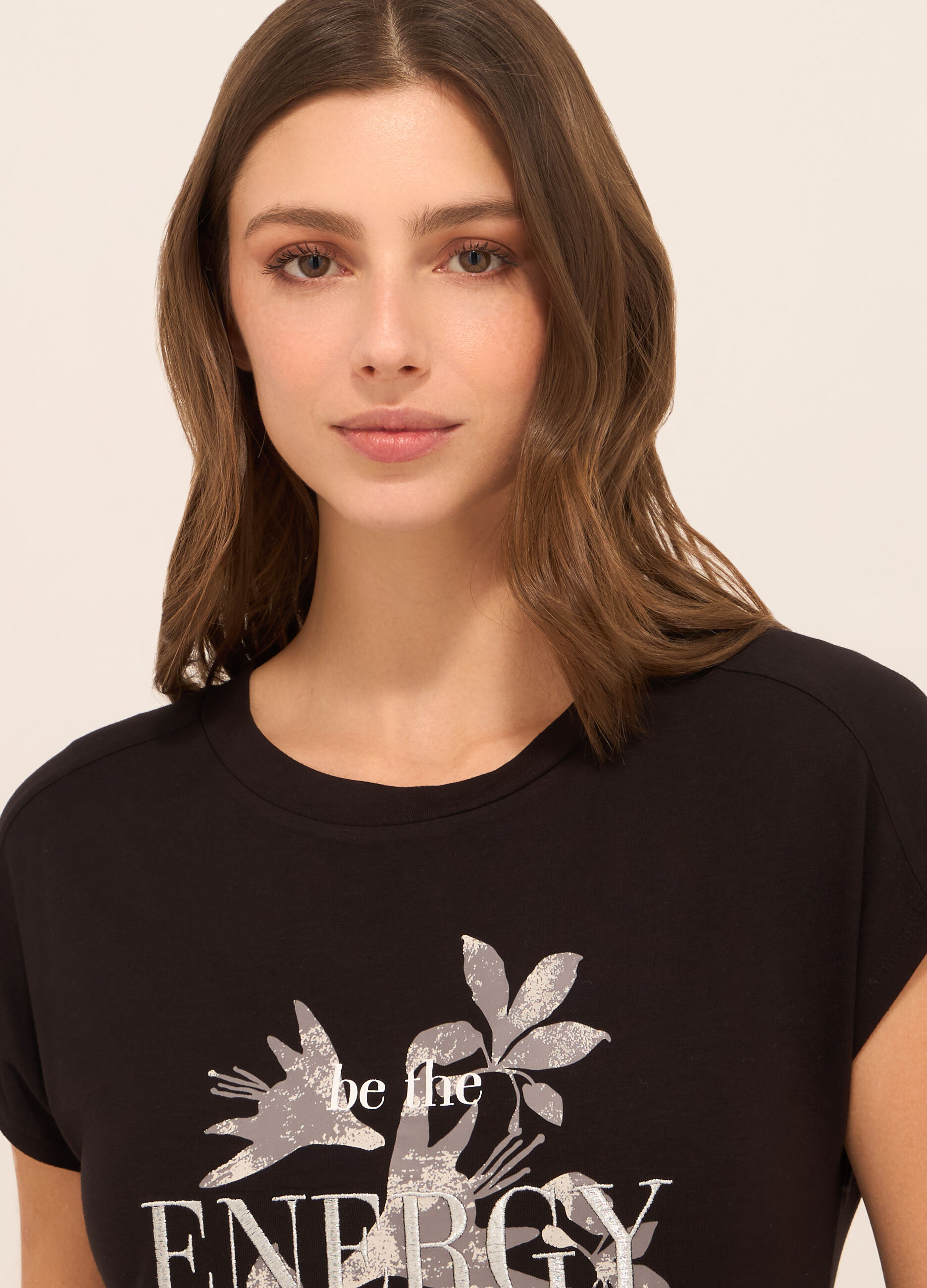 T-shirt in viscosa stretch donna_2