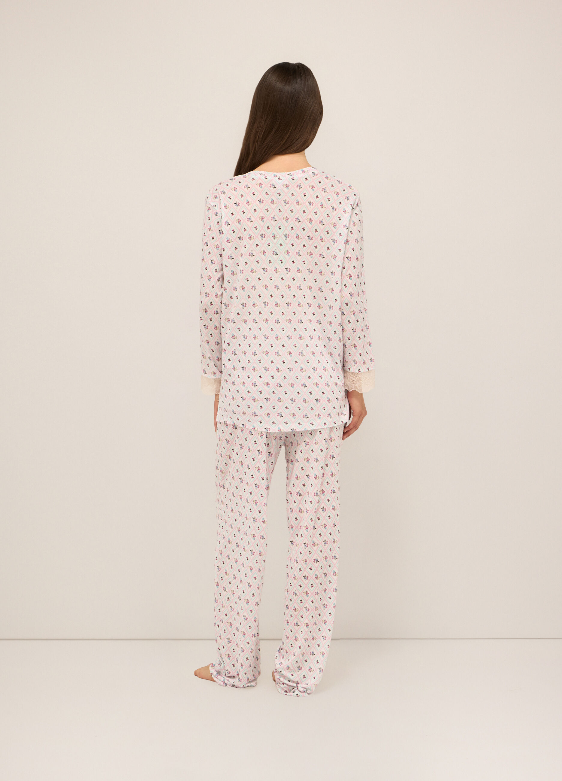 Set pigiama lungo in pura viscosa donna_1