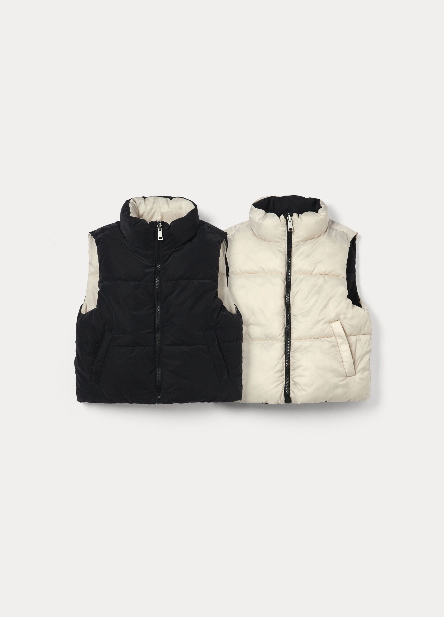 Giubbino imbottito smanicato reversibile ragazza_0