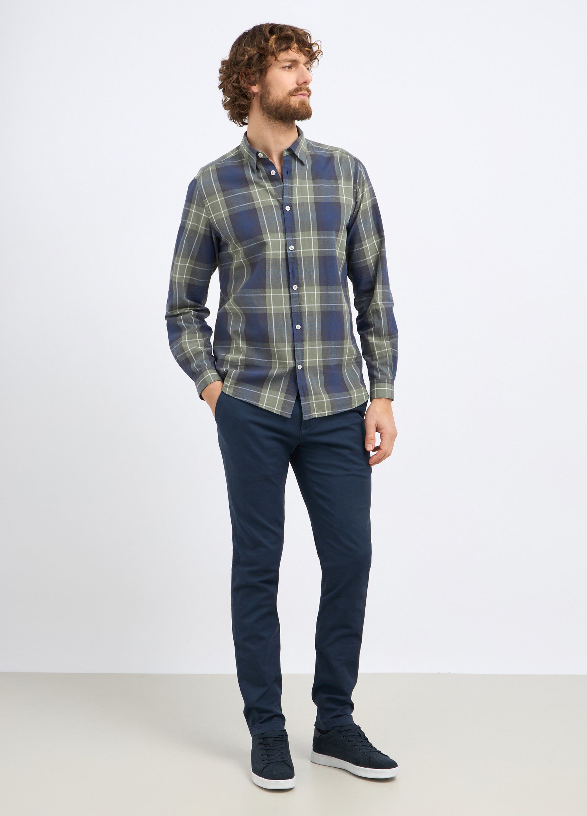Pantaloni chino in cotone stretch uomo_0