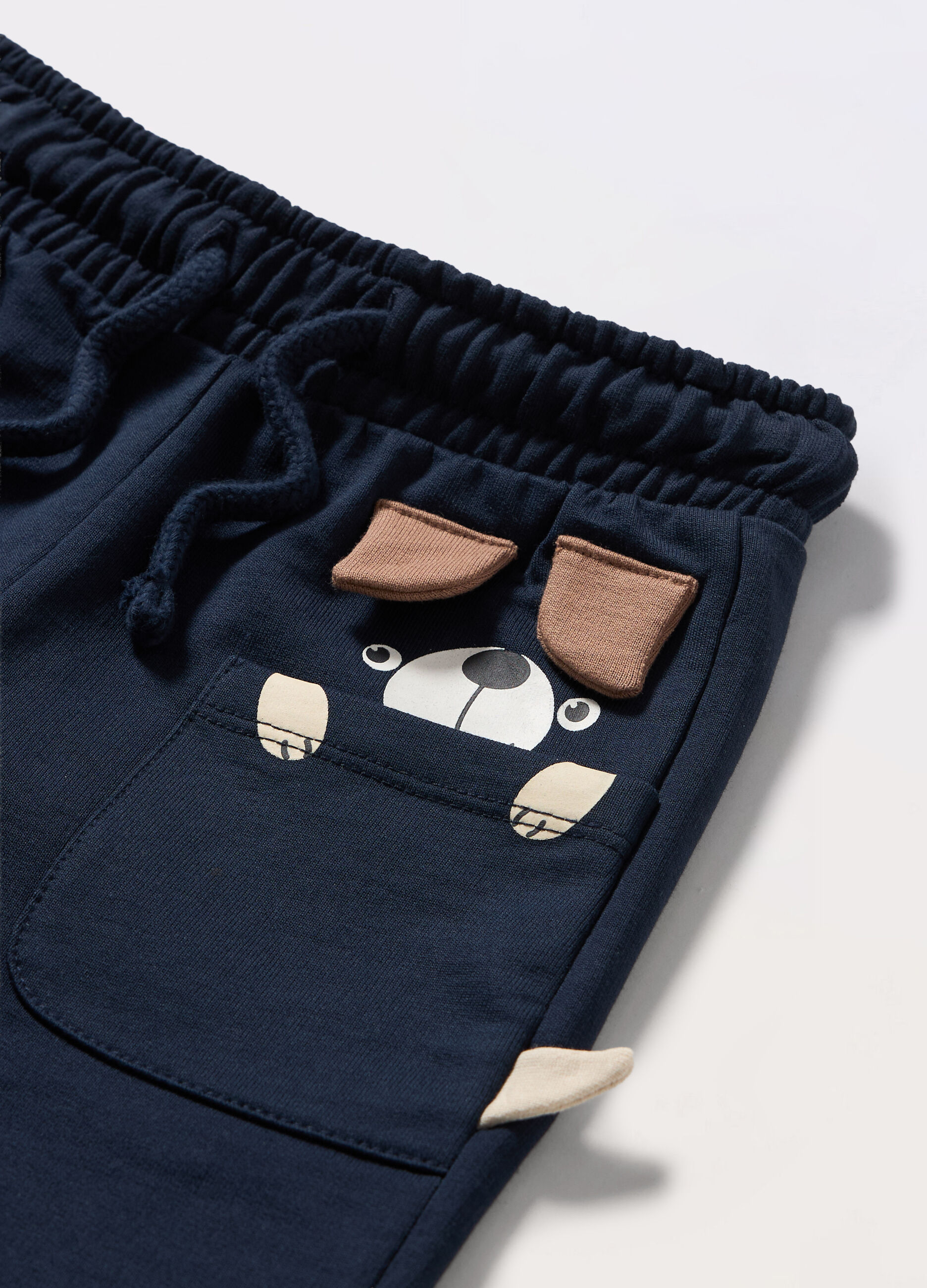 Joggers in french terry di puro cotone neonato_1