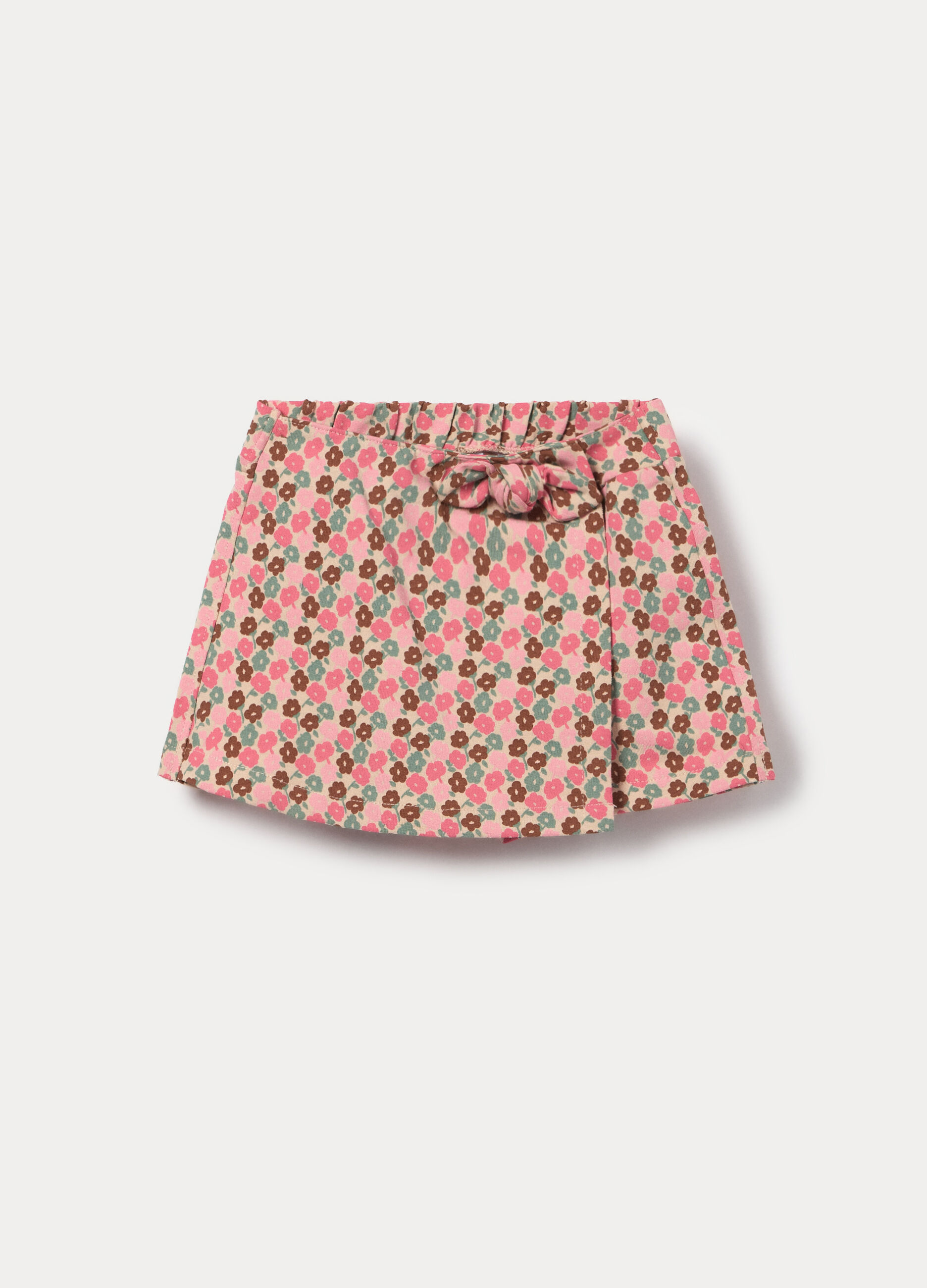 Gonna pantalone in french terry di cotone stretch bimba_0