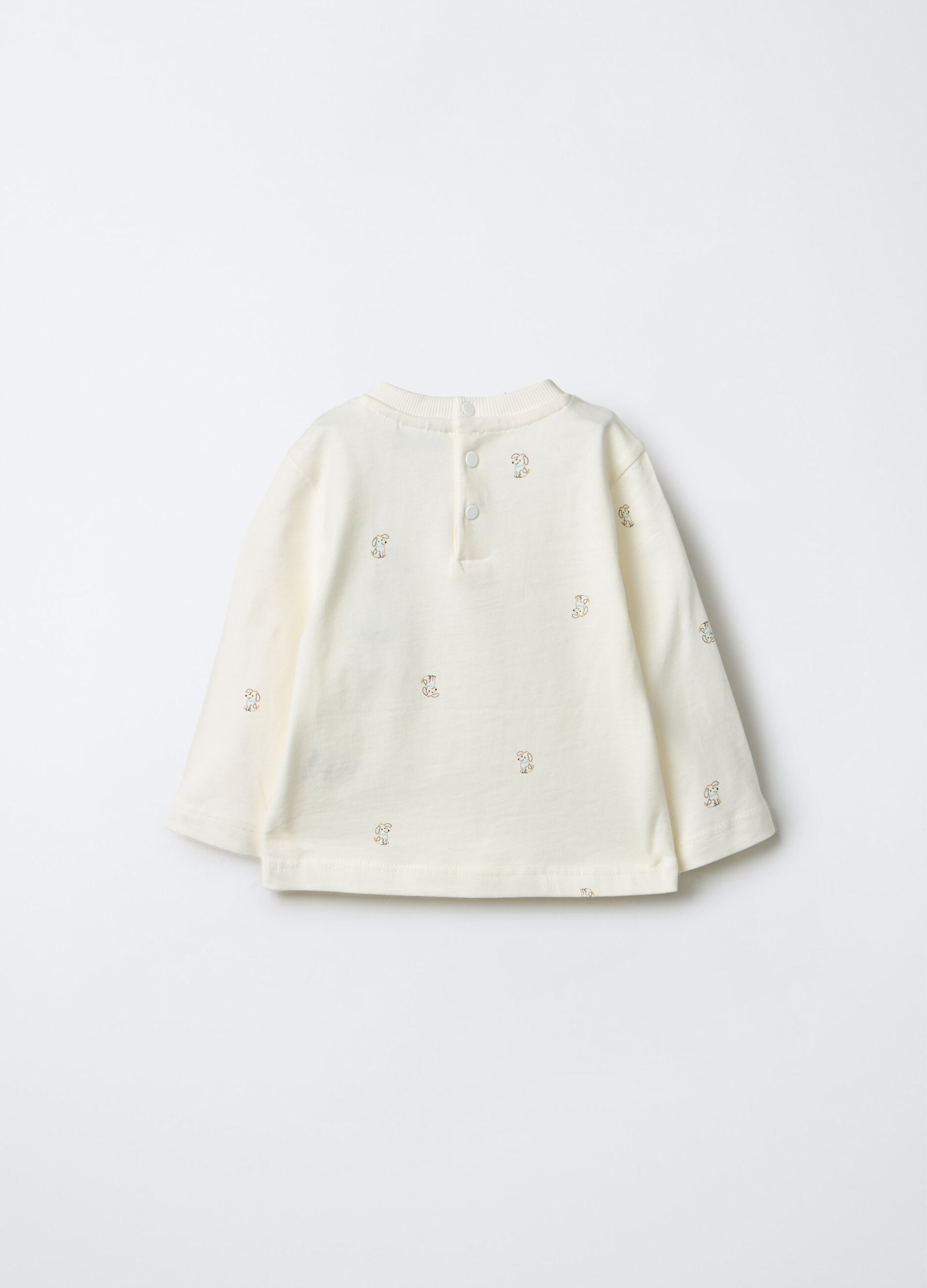 T-shirt girocollo in jersey di puro cotone bimbo_1