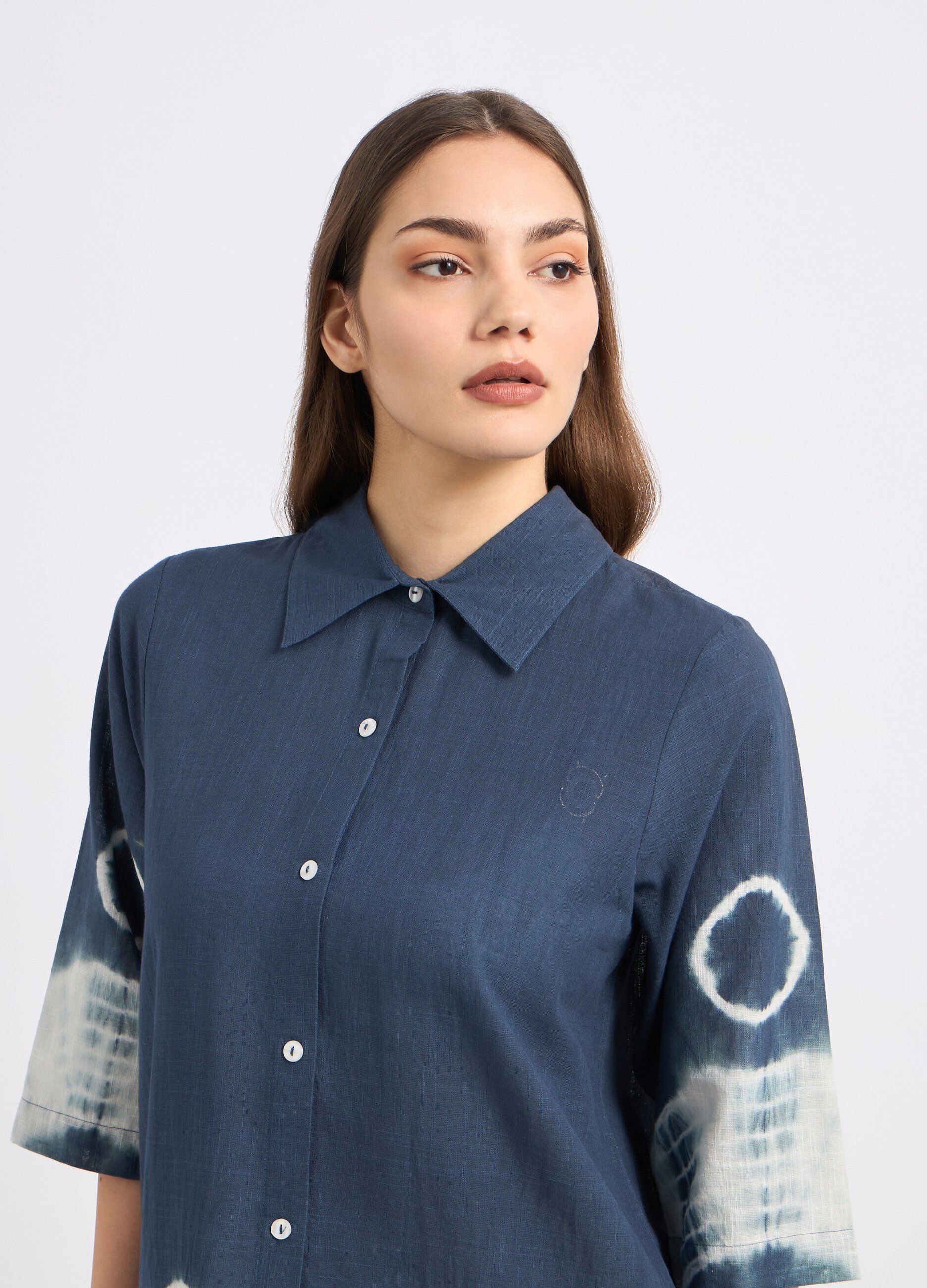 Copri costume lungo in puro cotone donna_2