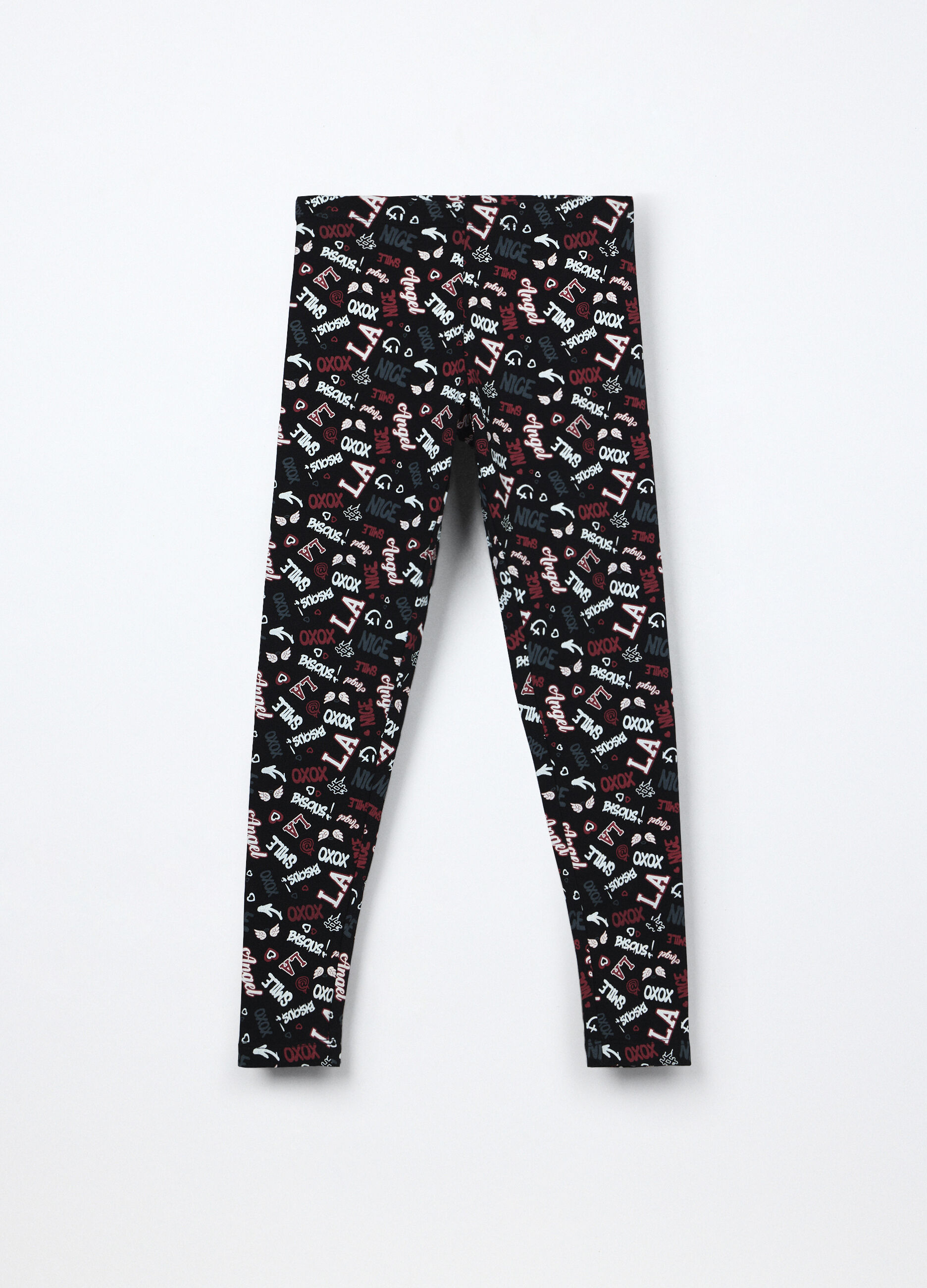 Leggings in french terry di cotone stretch ragazza_0