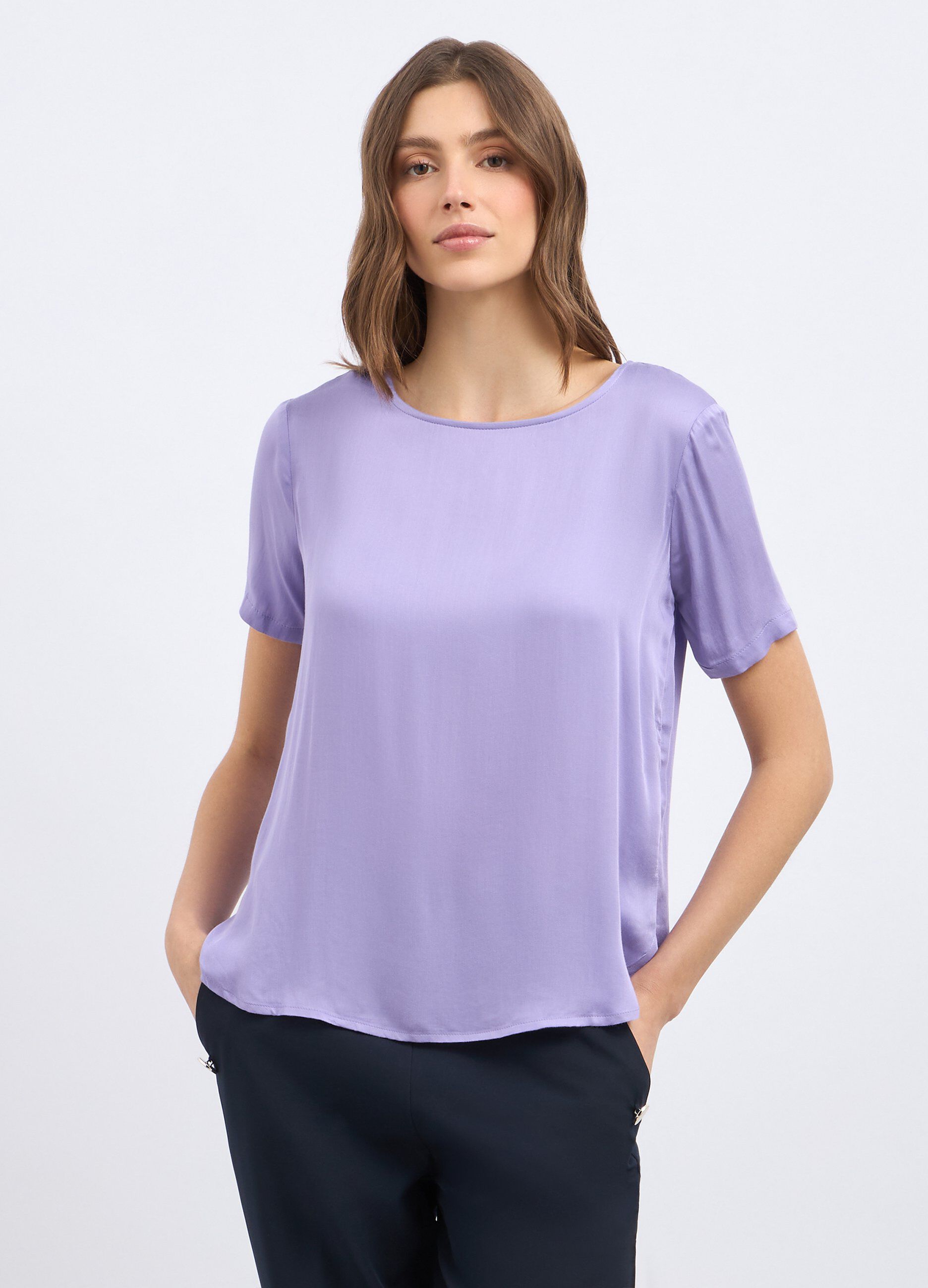 T-shirt in pura viscosa donna_0