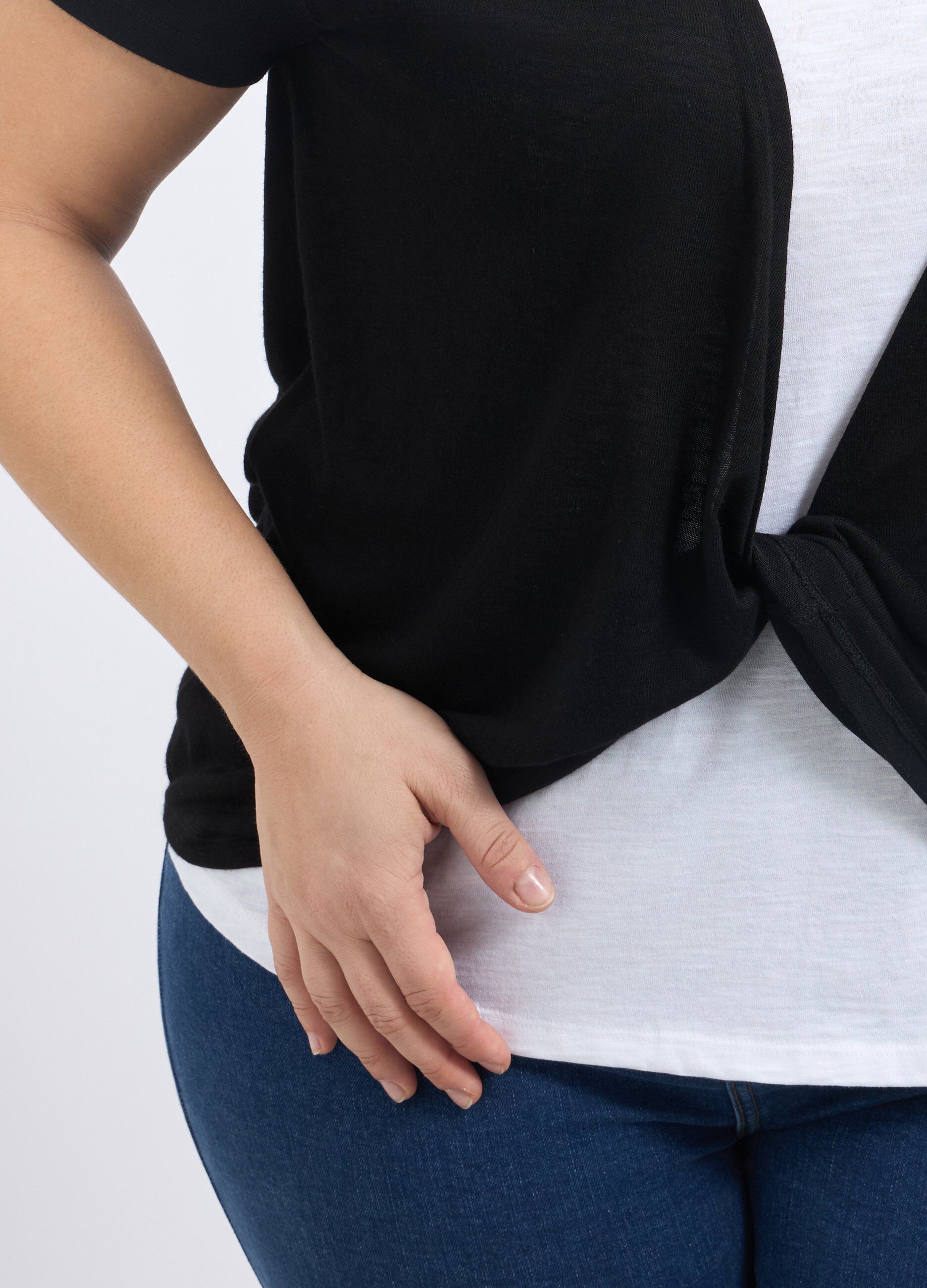 T-shirt con cardigan donna curvy_2