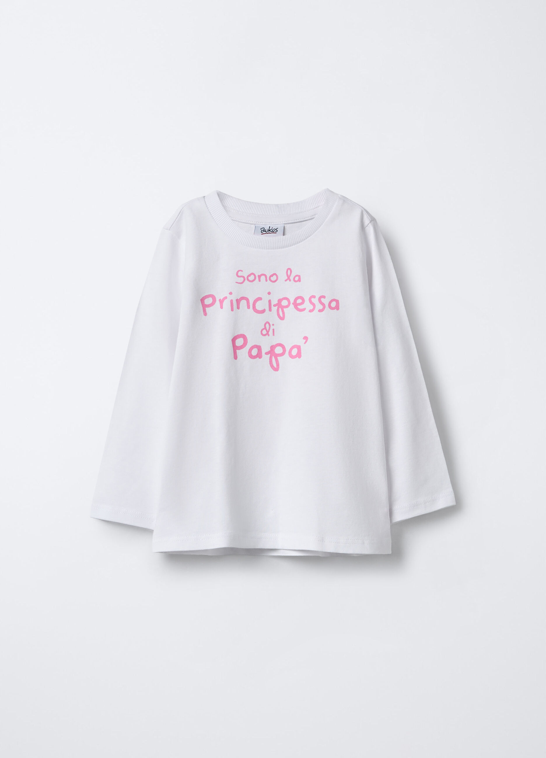 T-shirt girocollo in jersey di puro cotone bimba_0