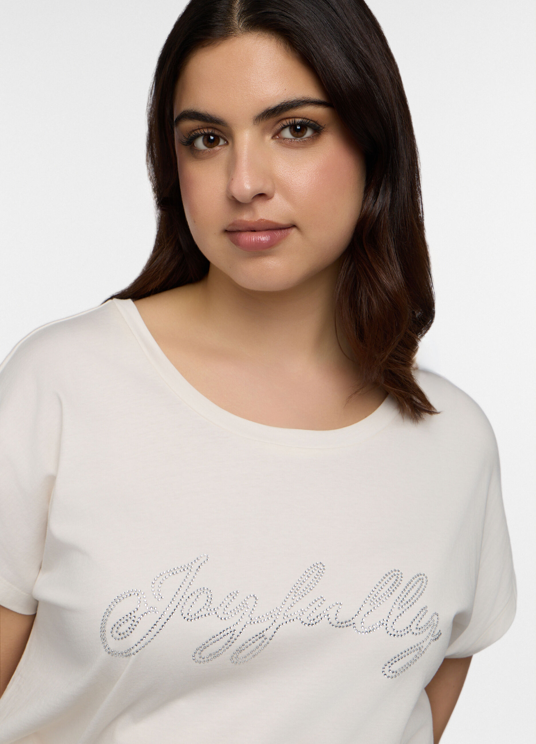 T-shirt girocollo donna curvy_2