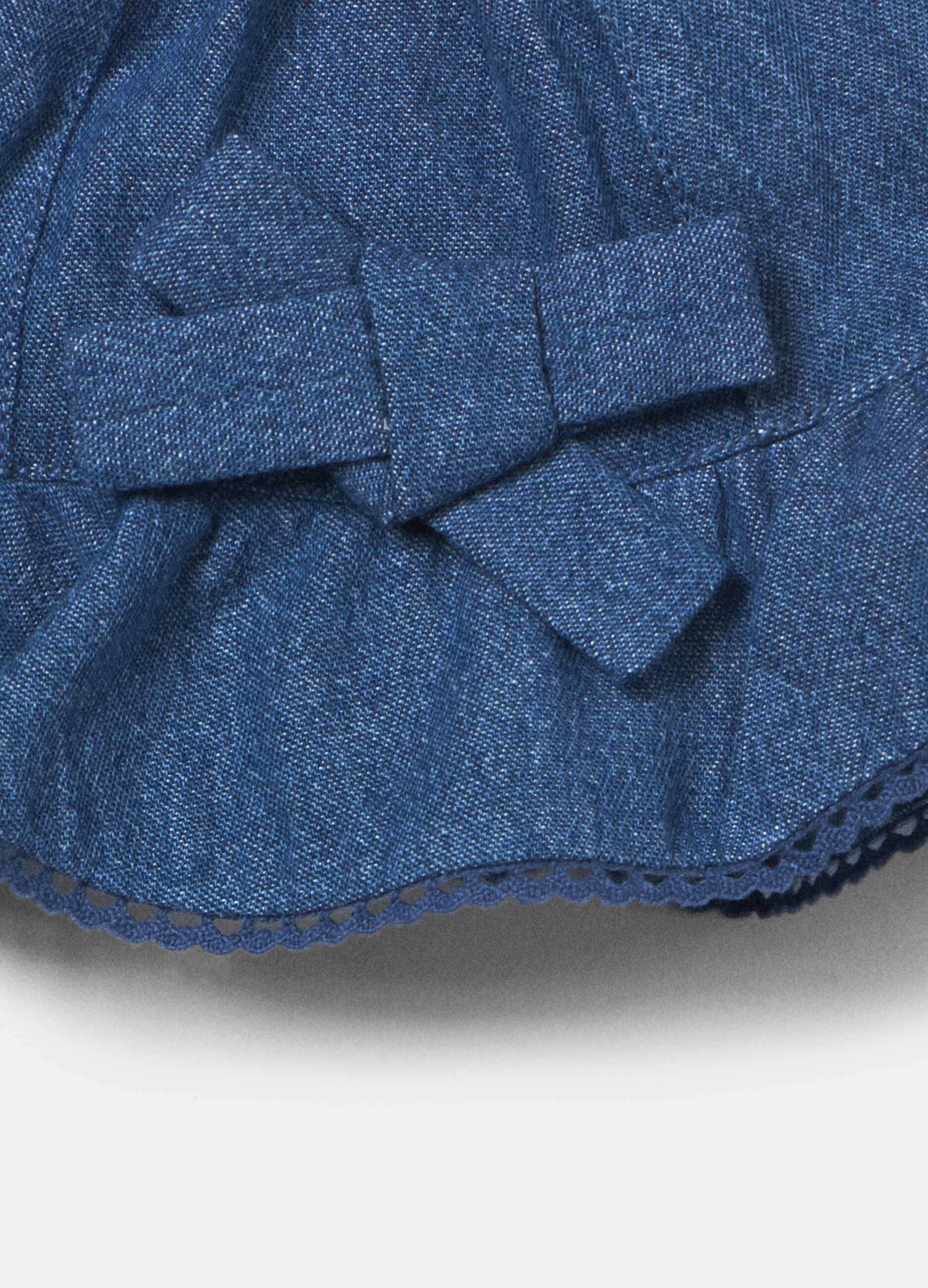 Cappello in puro cotone chambray neonata_2
