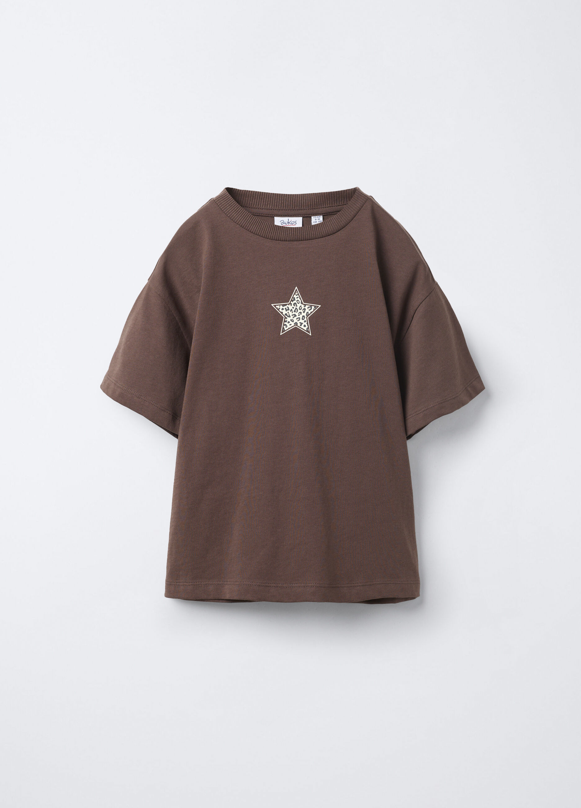 T-shirt girocollo in jersey di puro cotone ragazza_0