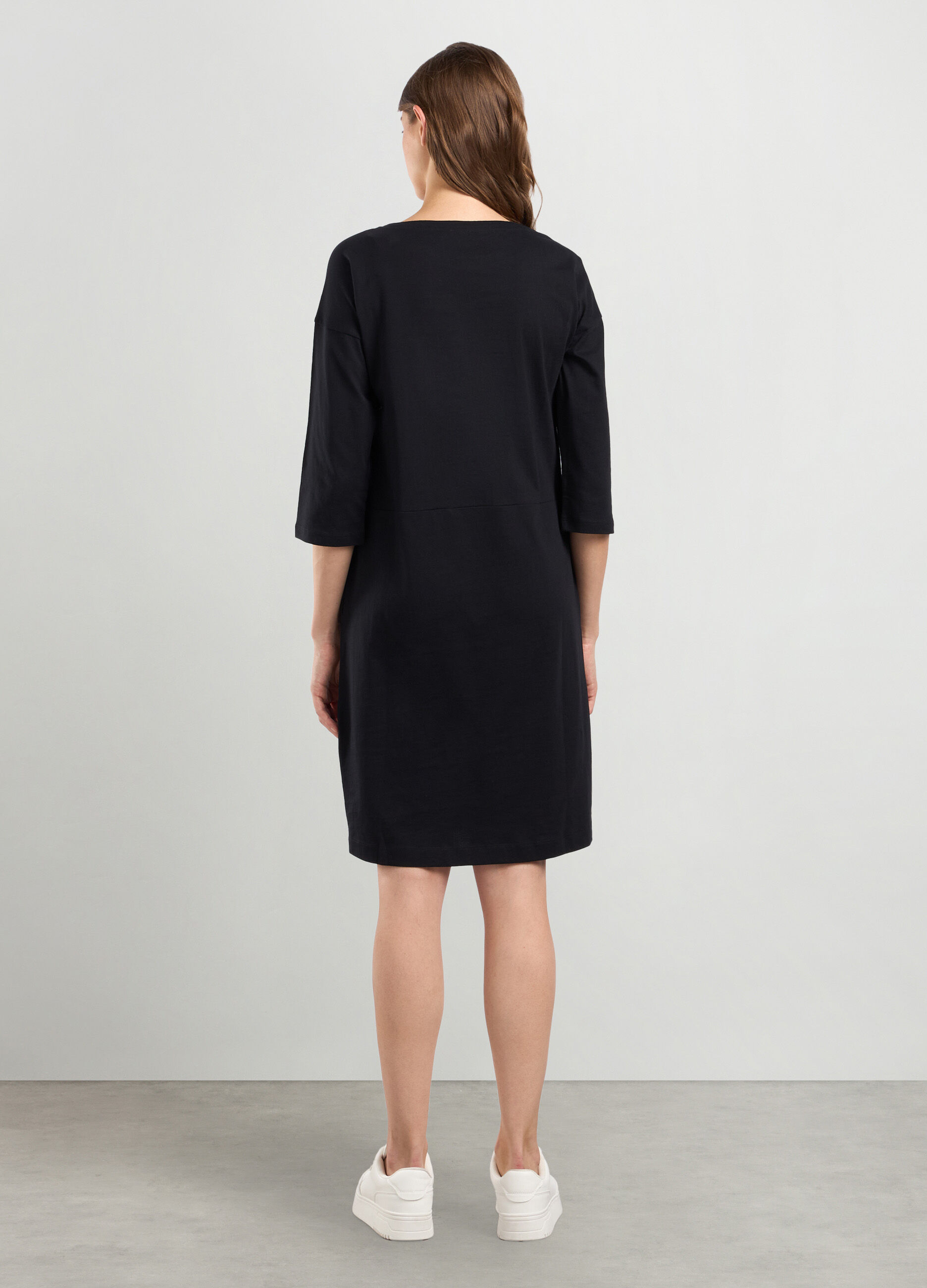 Abito corto in jersey di puro cotone donna_1