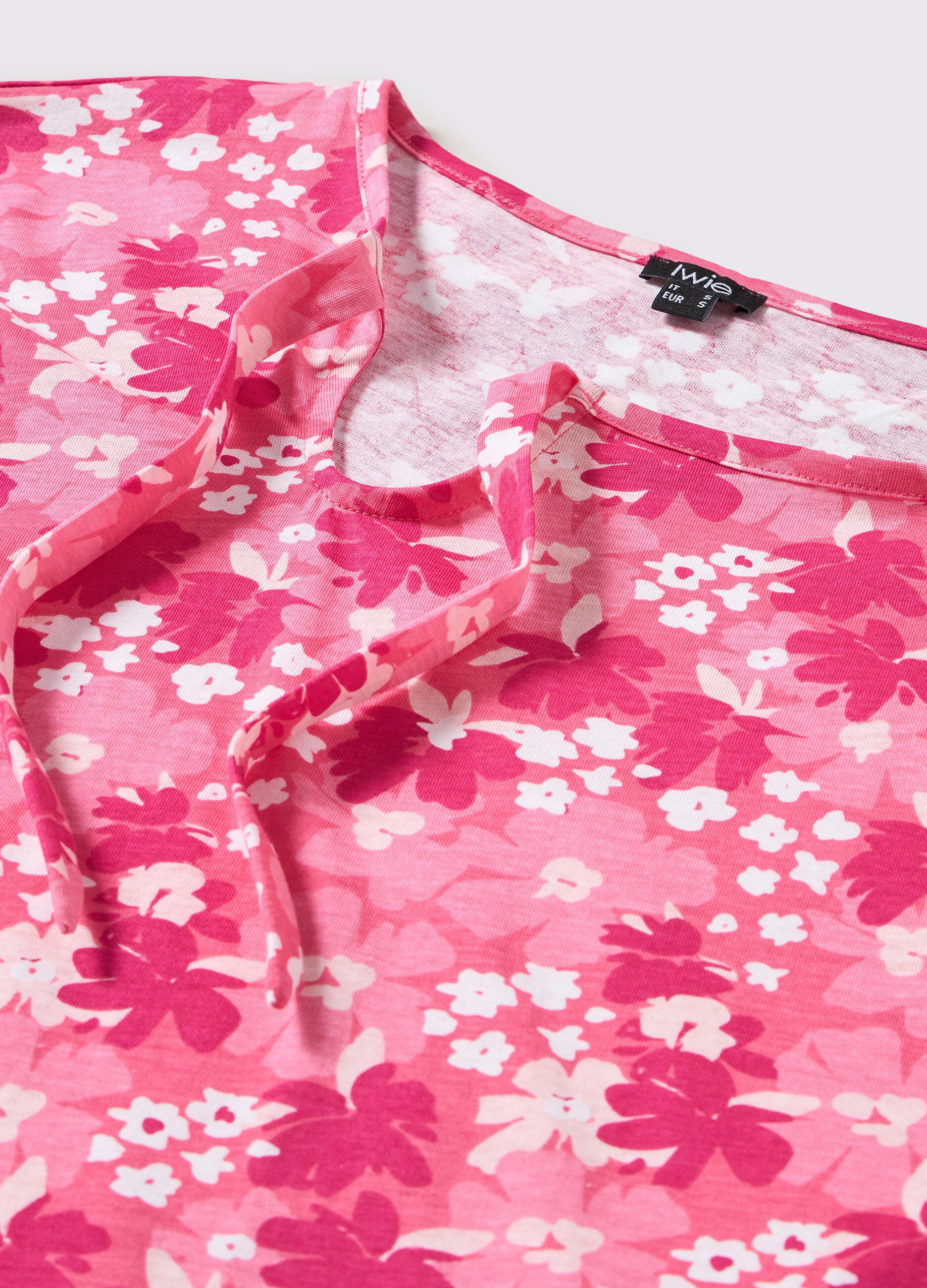 T-shirt in puro cotone con cut out donna_1