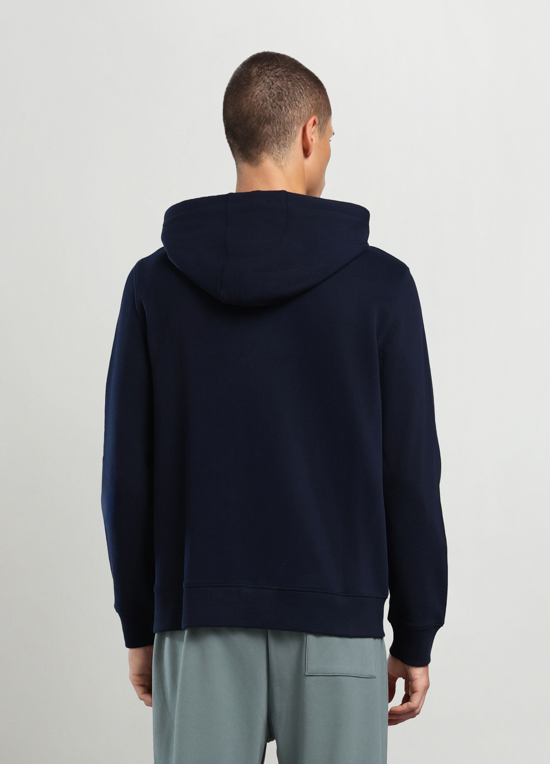 Felpa con cappuccio in puro cotone uomo_1