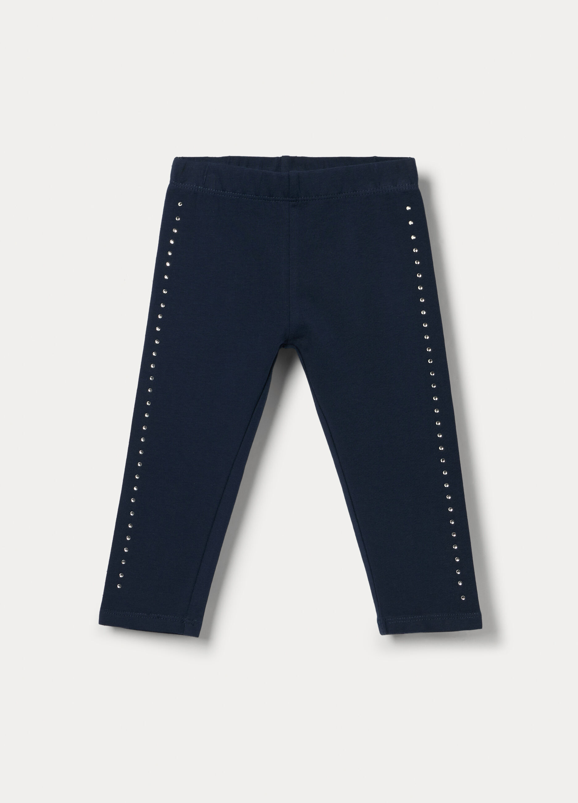 Leggings in jersey di cotone stretch bimba_0