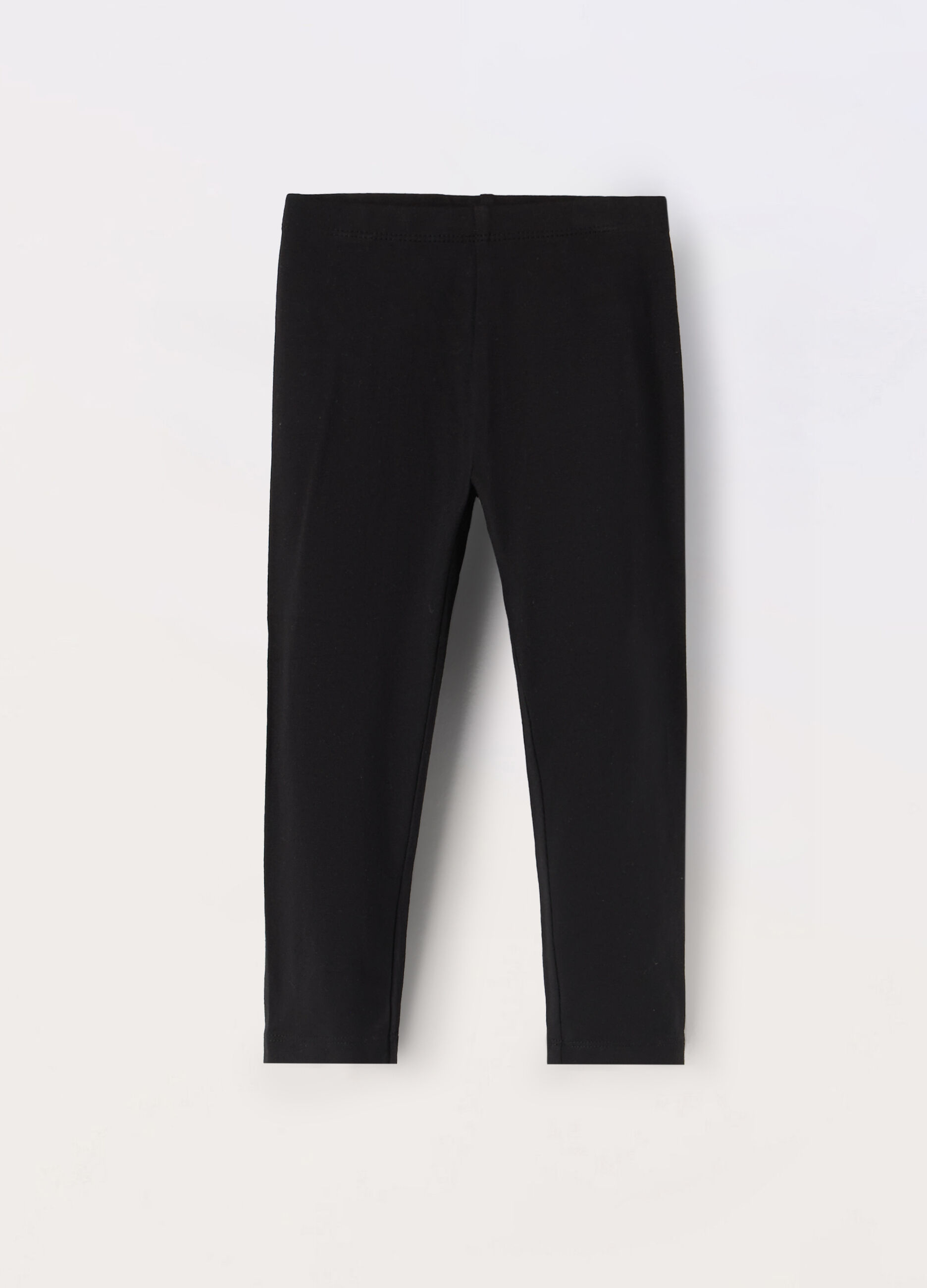Leggings in jersey di cotone stretch bambina_0